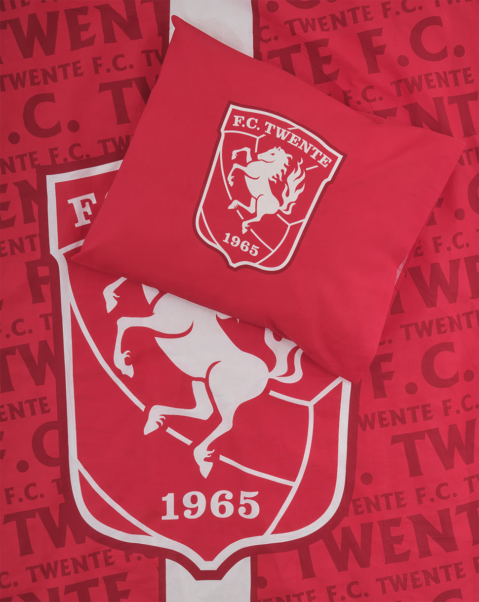 FC Twente Accessoires copripiumino singolo rosso/bianco logo