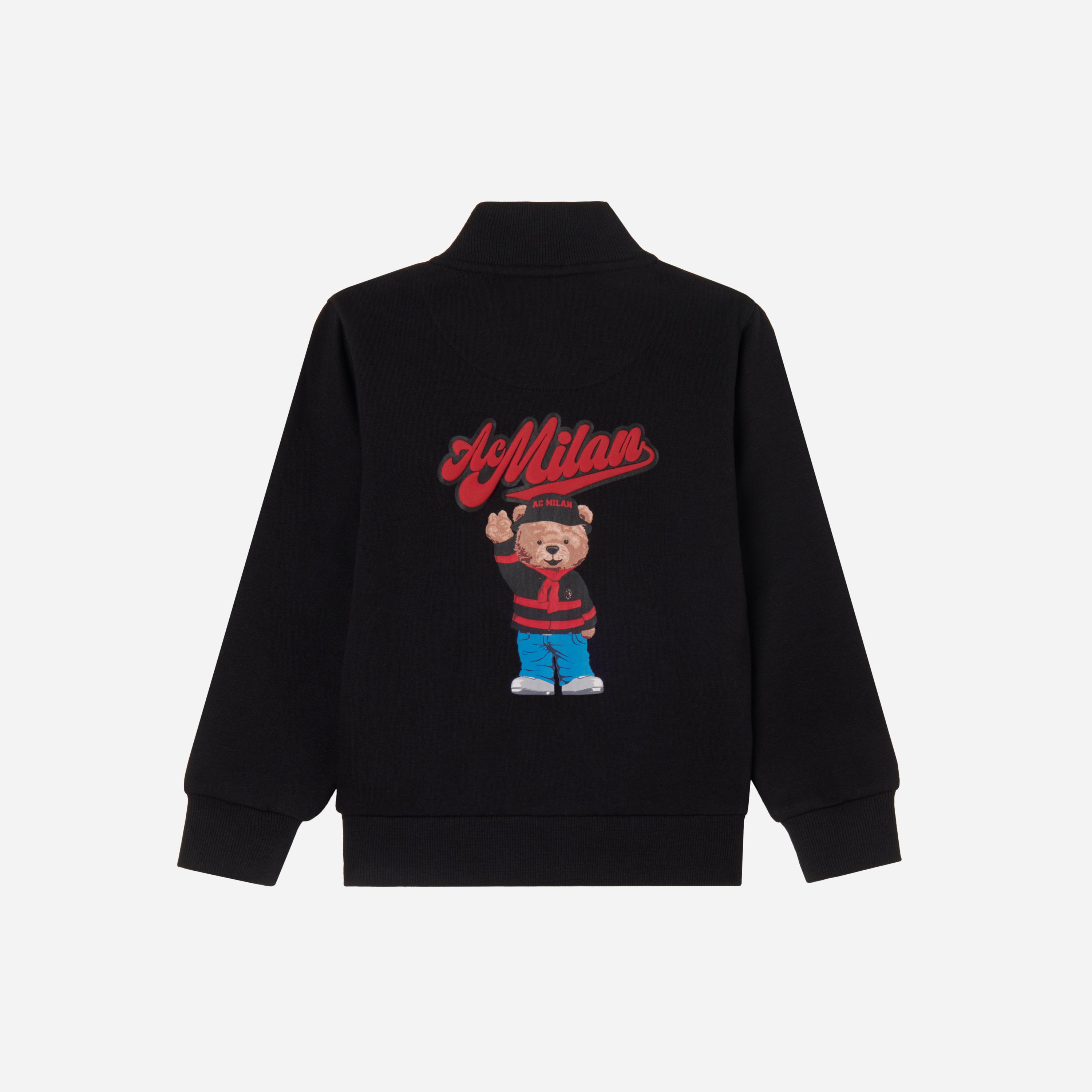 AC Milan Teddy felpa zip nera bambino 8 anni pile caldo