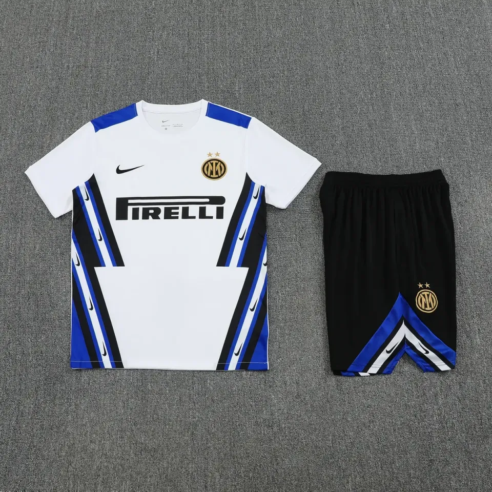 Inter Set Allenamento 2026/27 completo calcio bianco maglia+pantaloncini