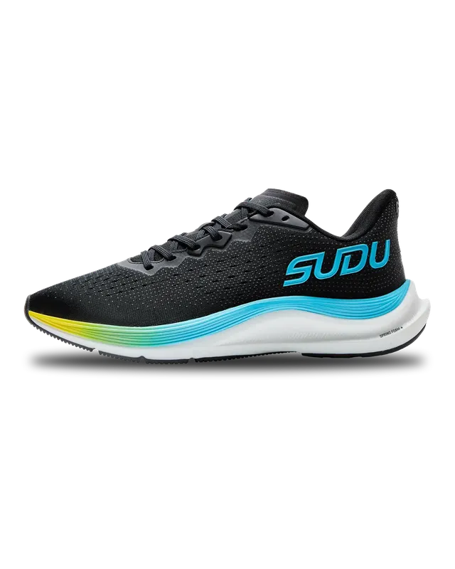 Wales SUDU SRM 01 scarpe running nero azzurro UK 8