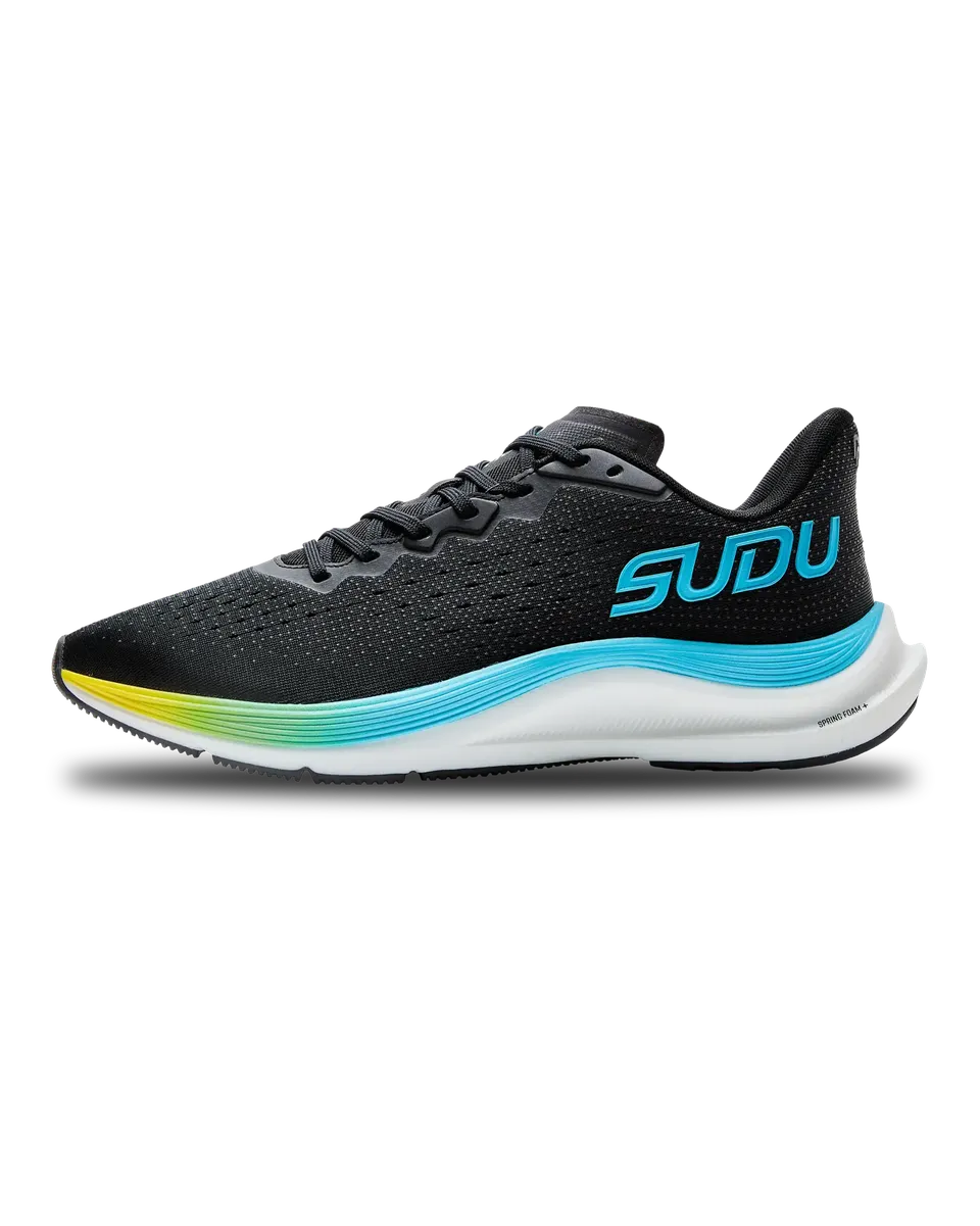 Wales SUDU SRM 01 scarpe running nero azzurro UK 8