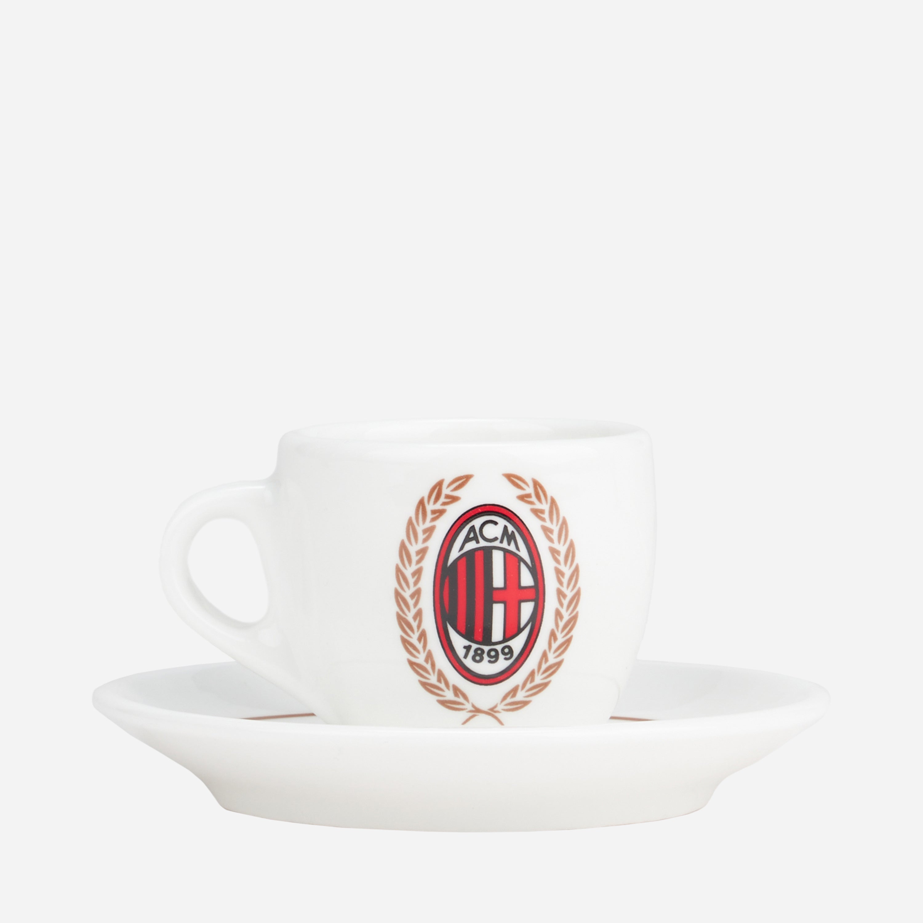 AC Milan Accessori Set Caffè 2 Tazzine con Piattini Oro