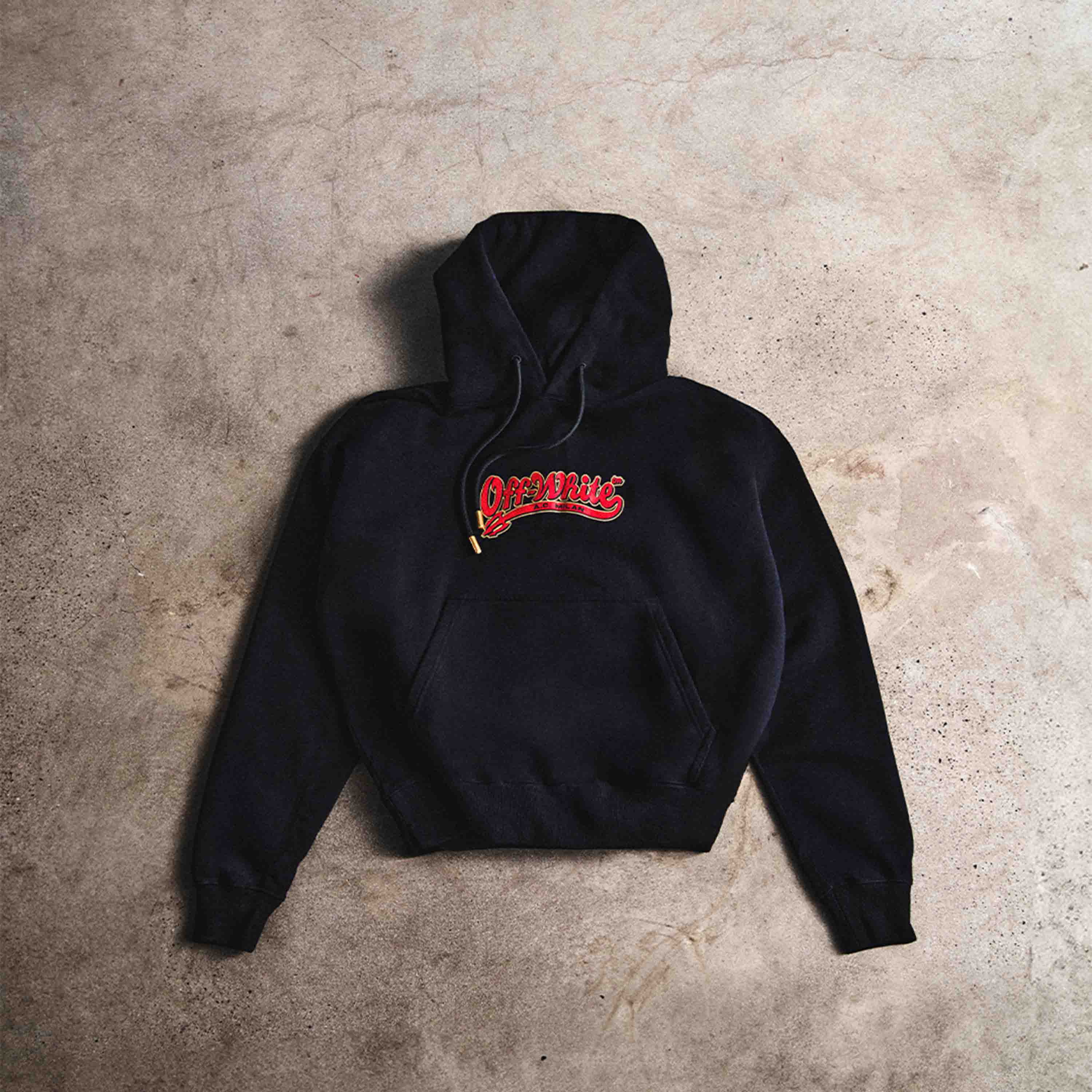 AC Milan x Off-White Arrow Felpa Cappuccio Cotone