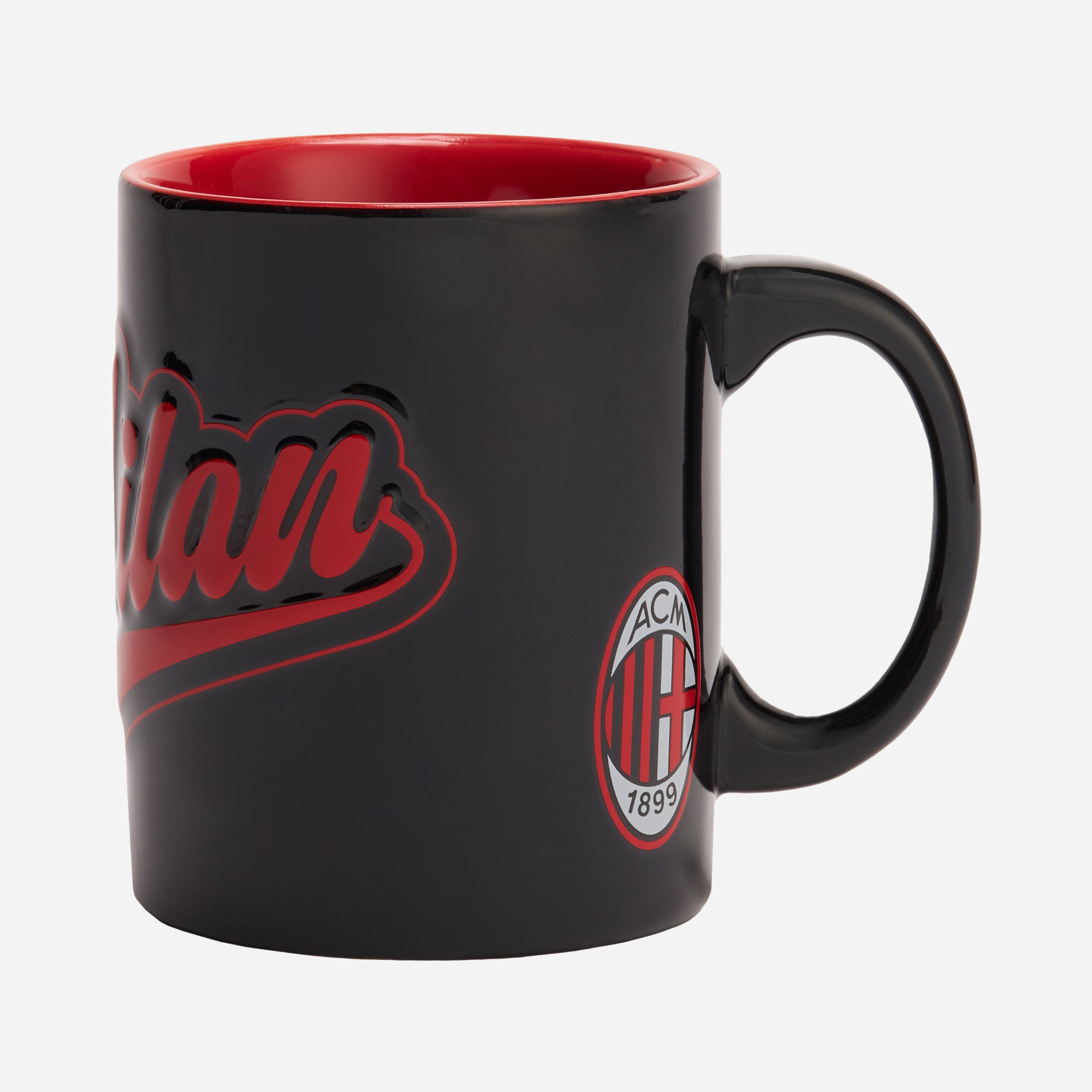 AC Milan Urban Collection tazza nera logo in rilievo