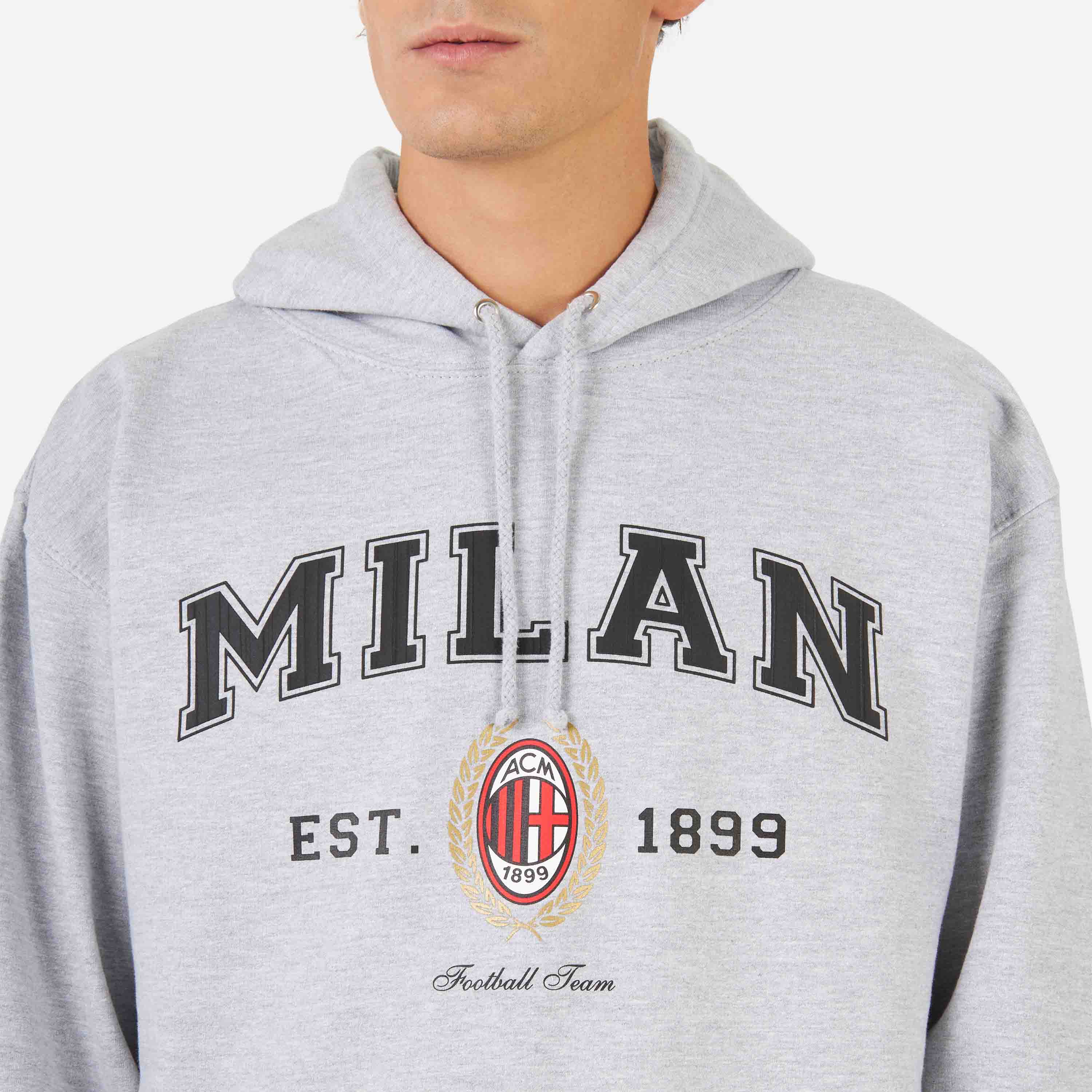 AC Milan College Collection Hoodie felpa cappuccio cotone L