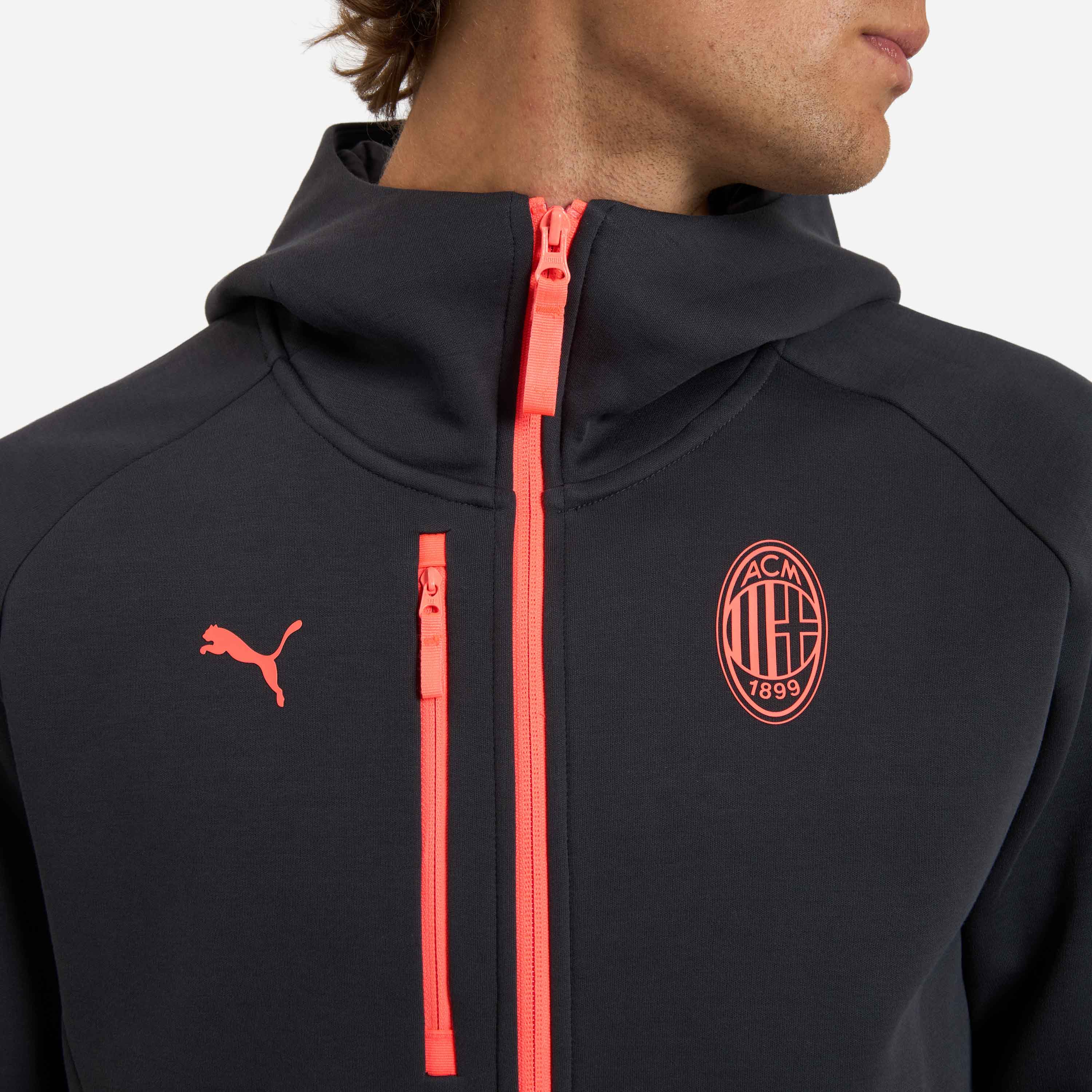 Milan Pumatech 2026/27 giacca uomo grigia cappuccio