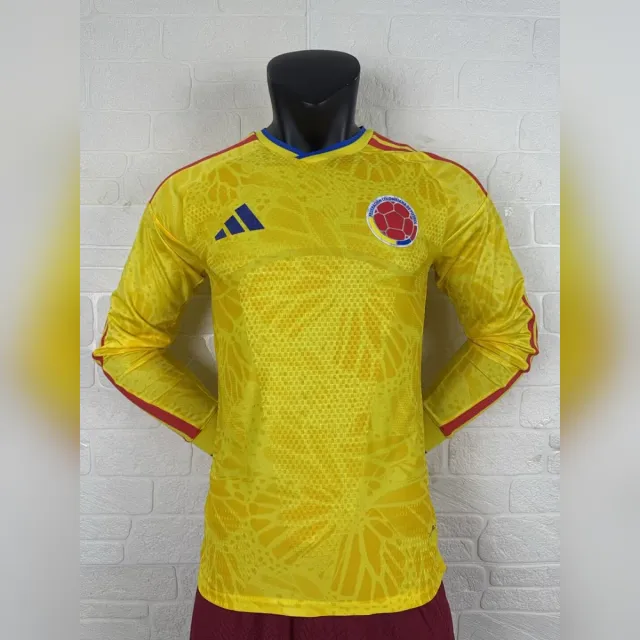 Tifoso Store Player Version Colombia Home Maglia Manica Lunga Gialla