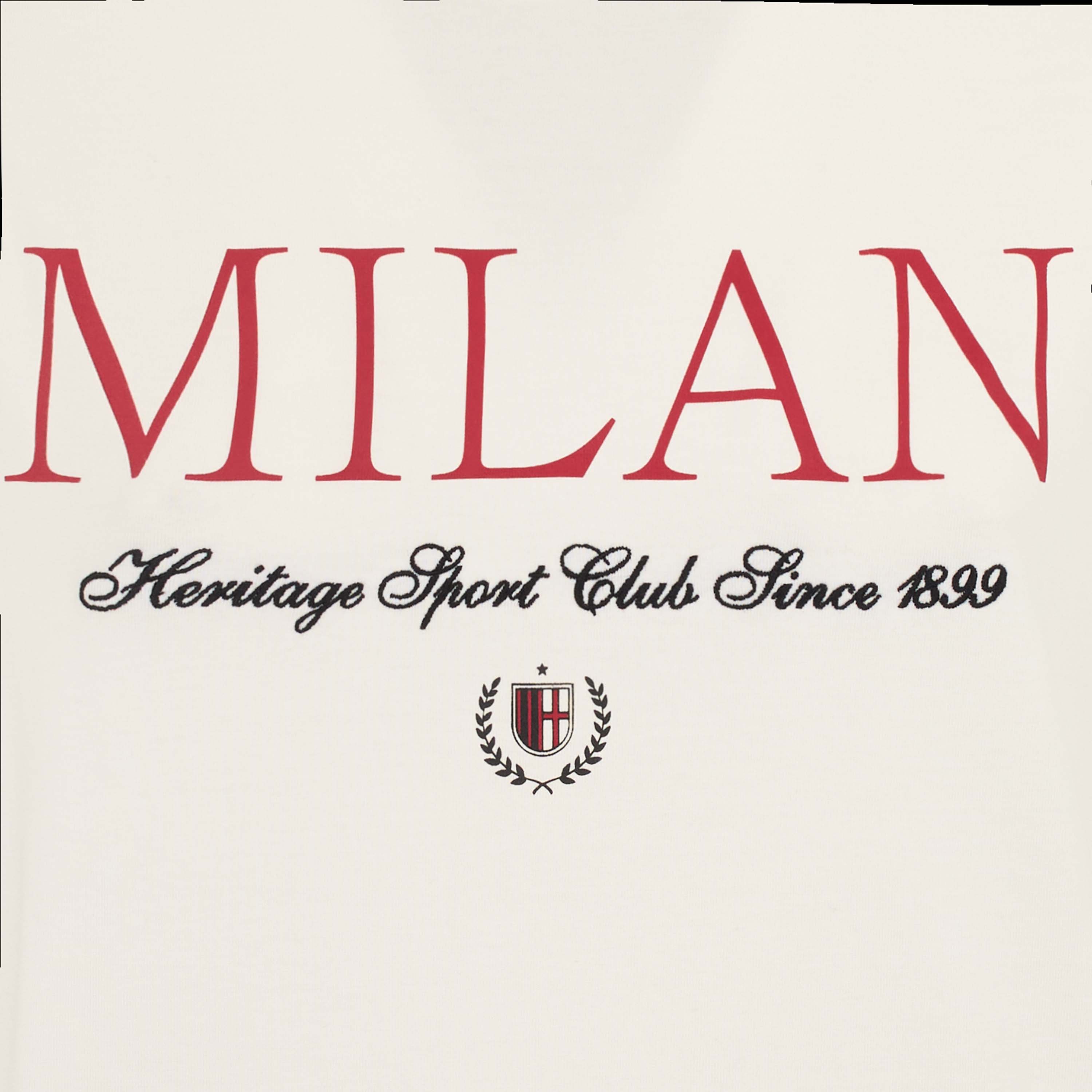 AC Milan Magliette Milan T-Shirt Donna Bianca M cotone