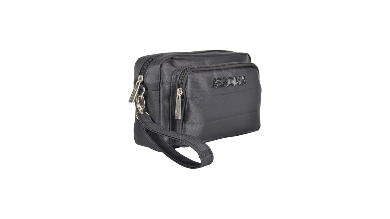 Roma Fanshop Accessori Pochette Tessuto AS Roma nera