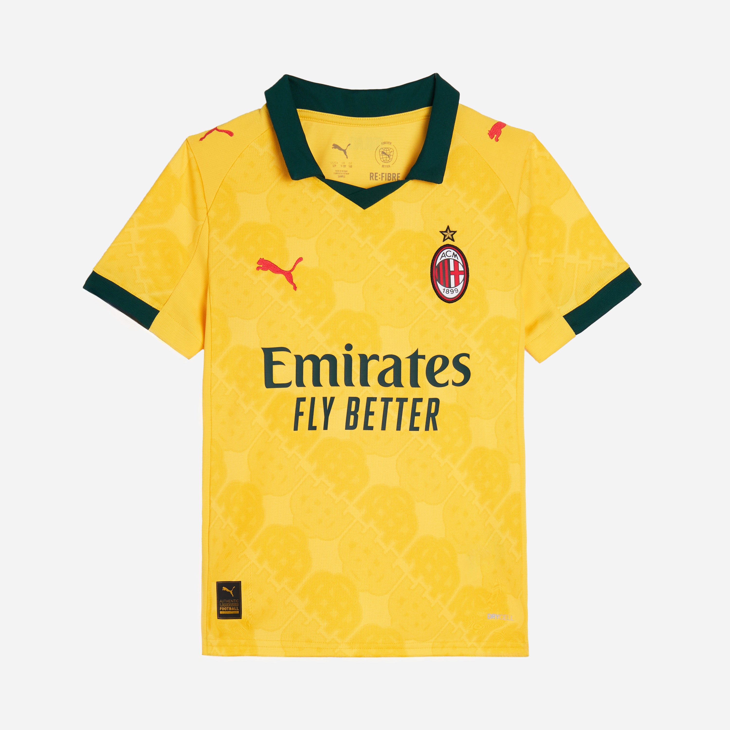 AC Milan Third 2025/26 Maglia Bambino Gialla 8 Anni