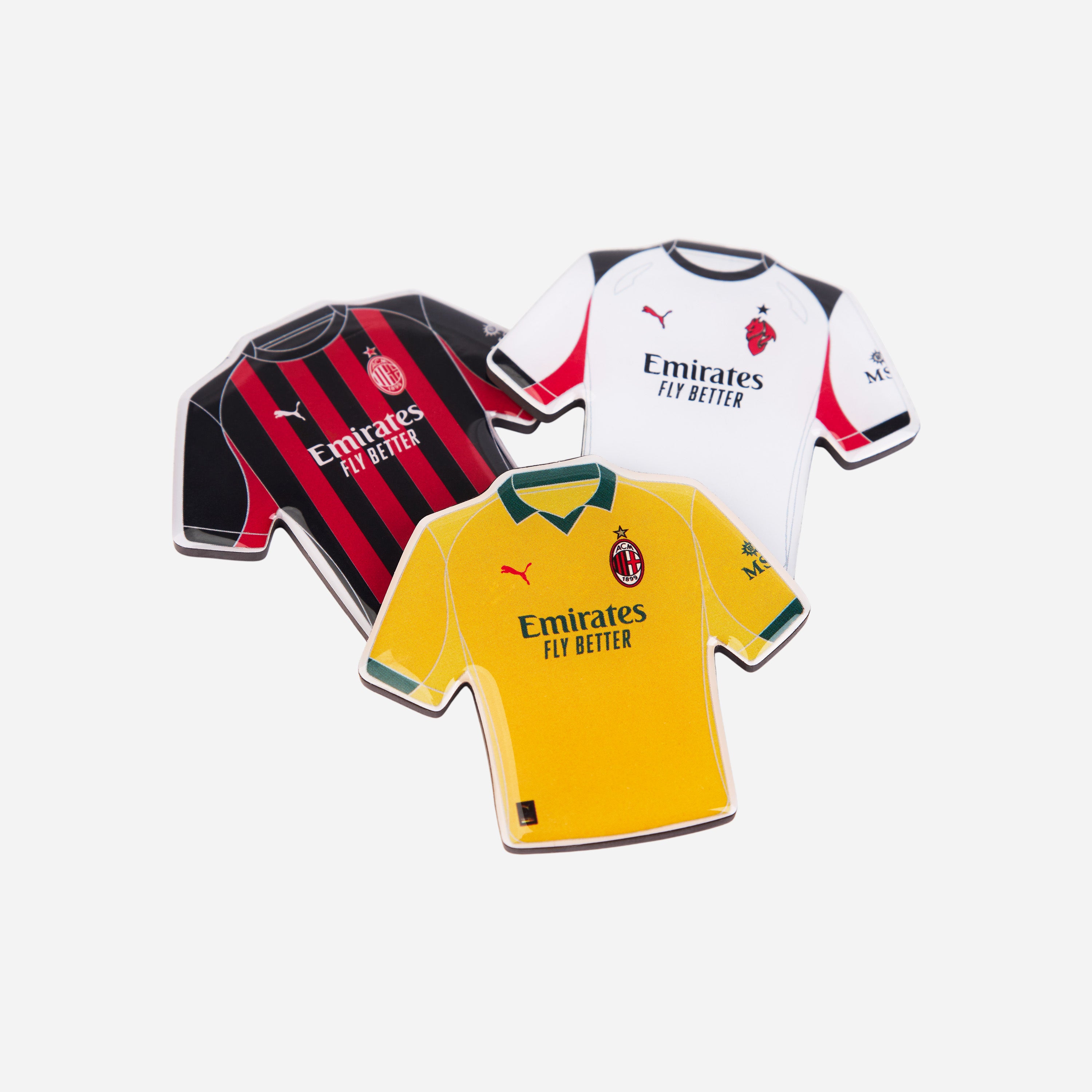 AC Milan Magliette Milan Set 3 Magneti Maglie 25/26 metallo
