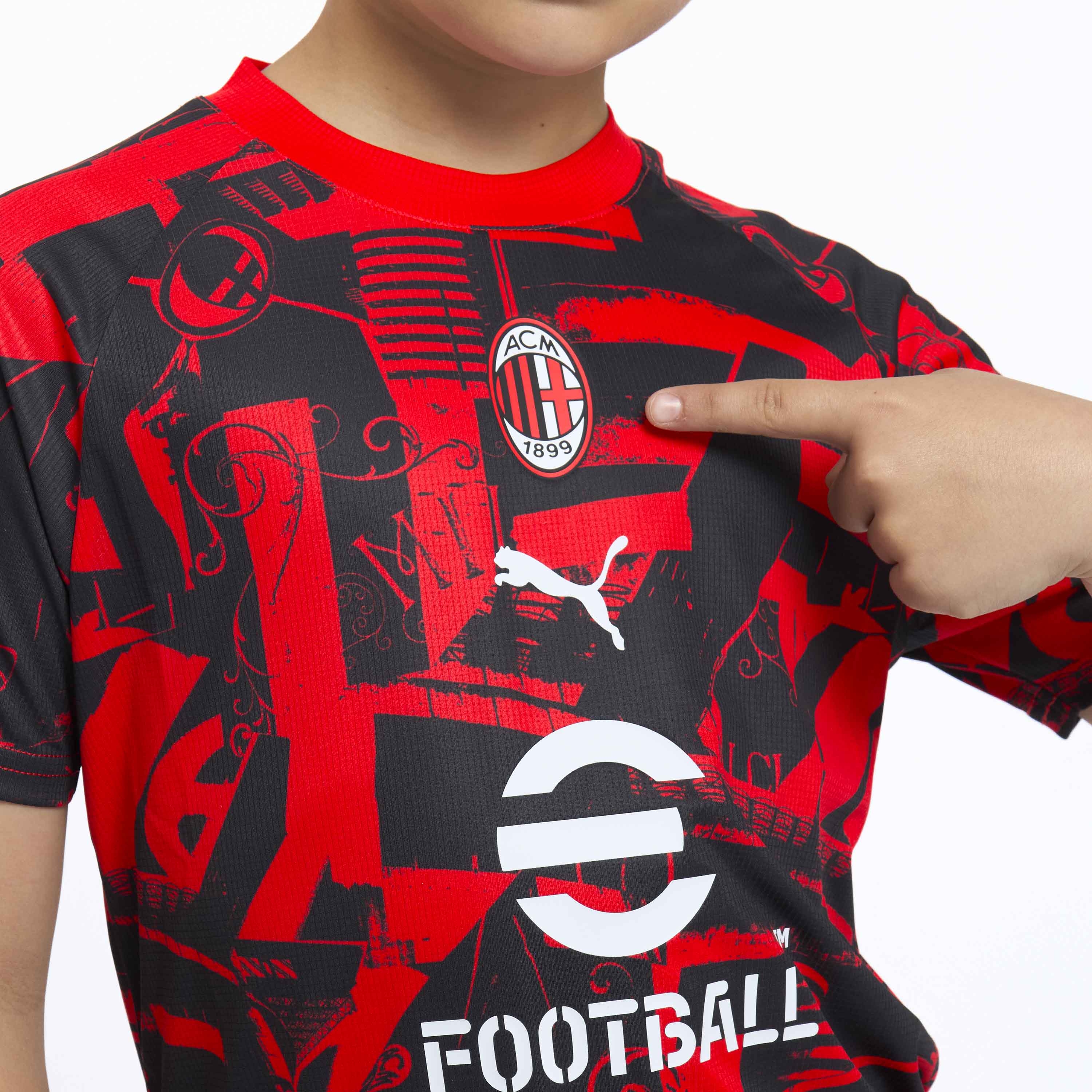 AC Milan Prematch 2026/27 t-shirt bambino 8 anni rossa
