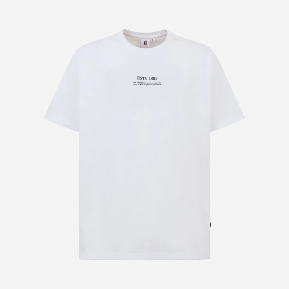 AC Milan Sunday Stadium Crew t-shirt bianca cotone