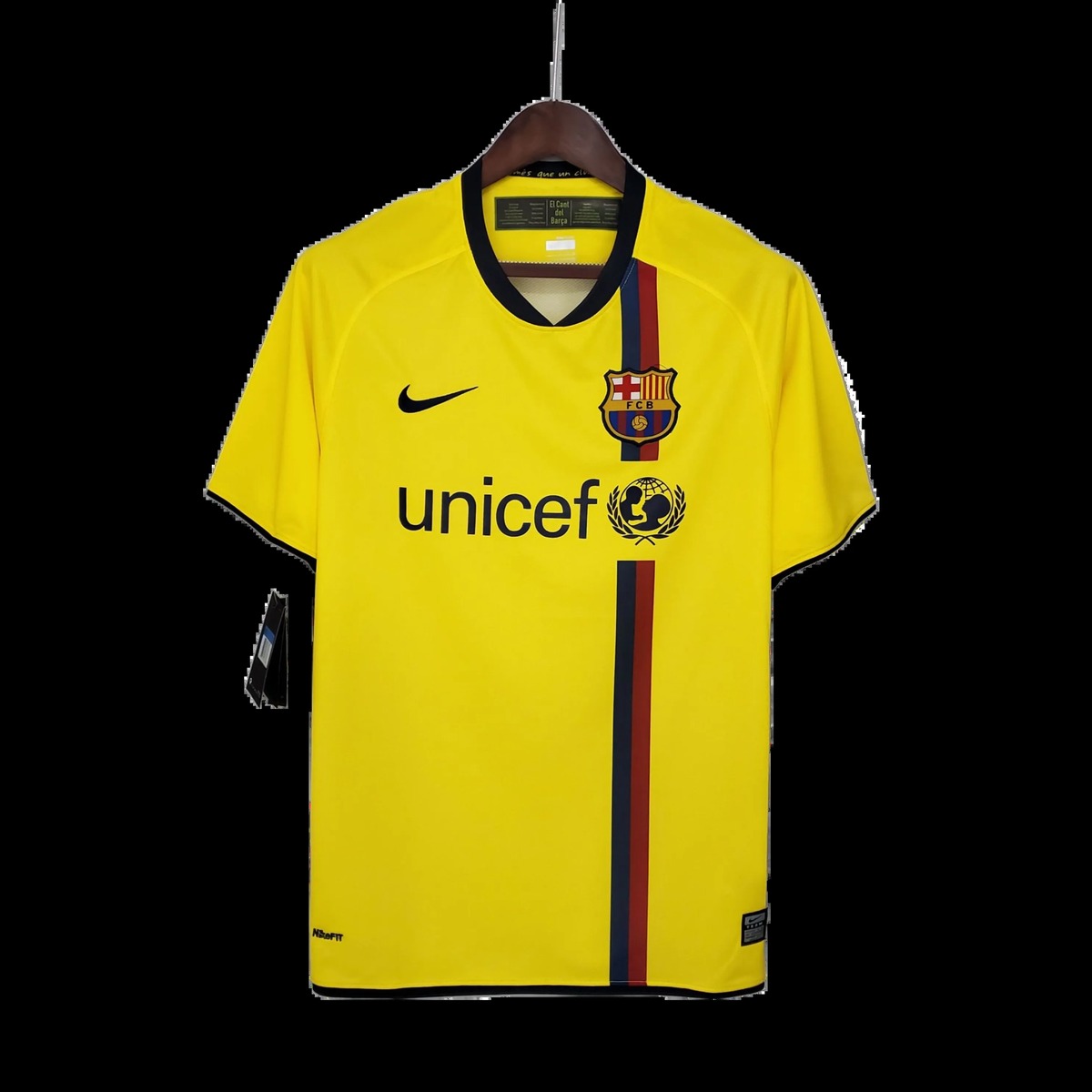 Barcellona Away 2008/09 Retro maglia calcio gialla