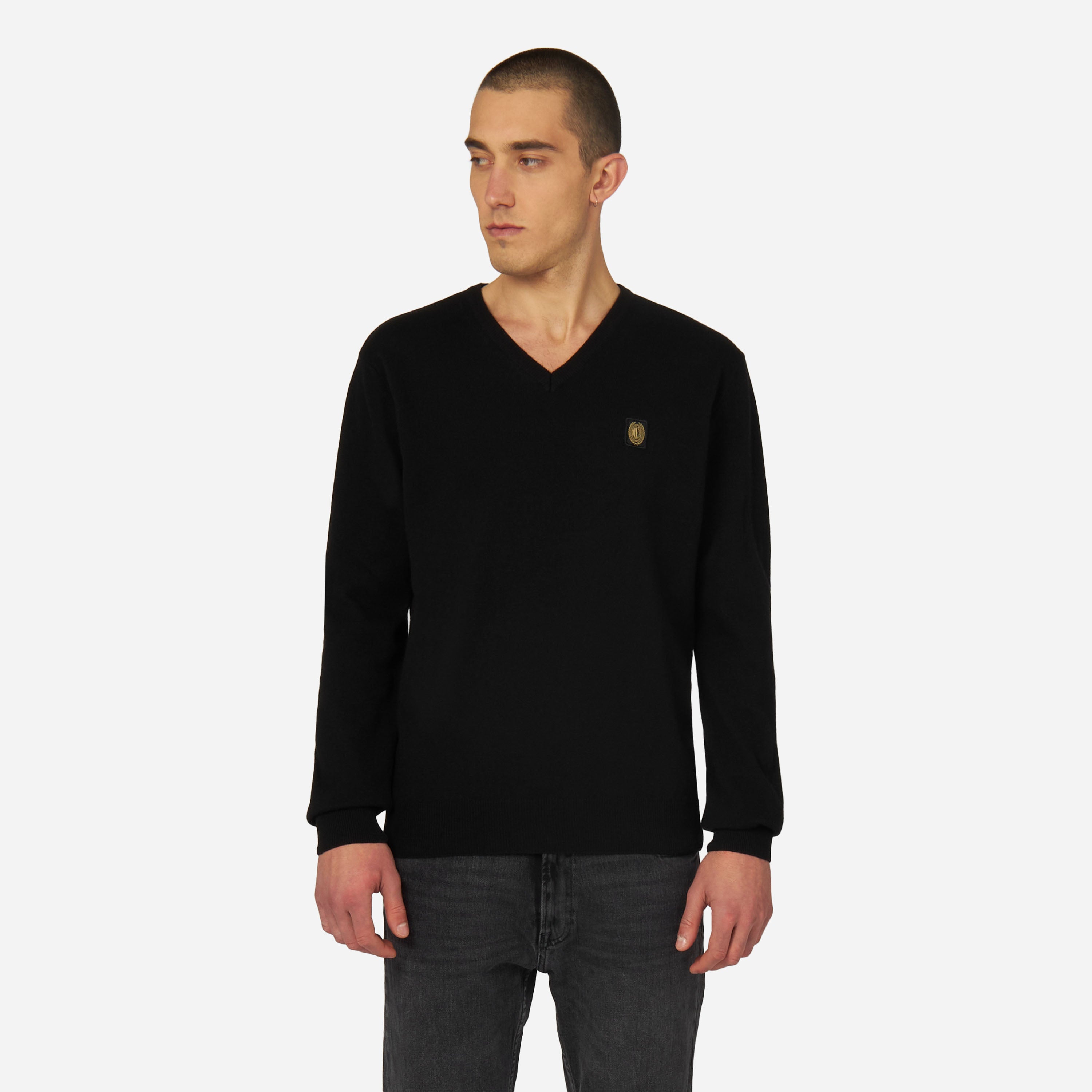 AC Milan Gold Essential maglione scollo V uomo cashmere