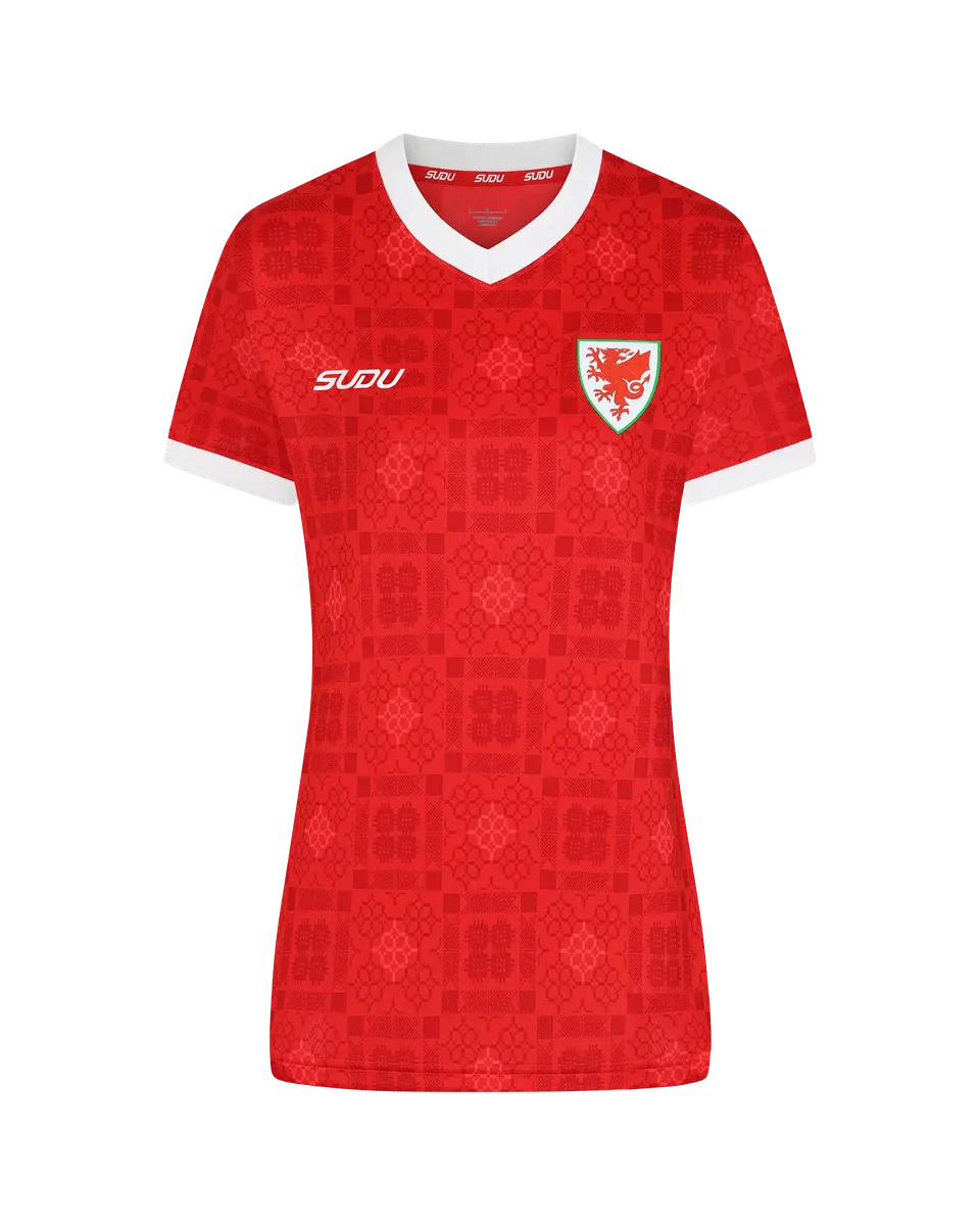 Wales SUDU 2026-28 Home maglia calcio rossa donna 12