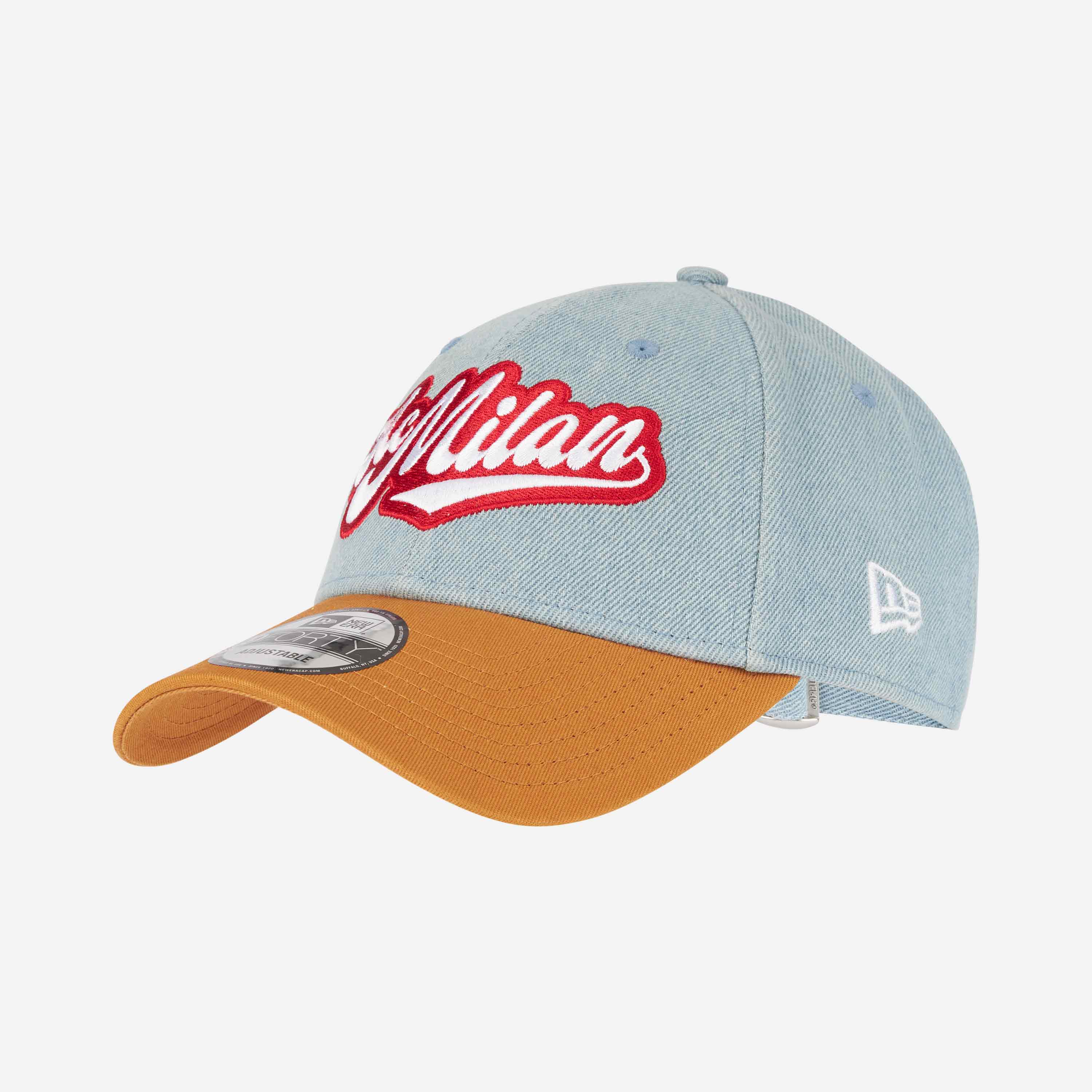 AC Milan 9FORTY New Era Cappello Denim Visiera Curva