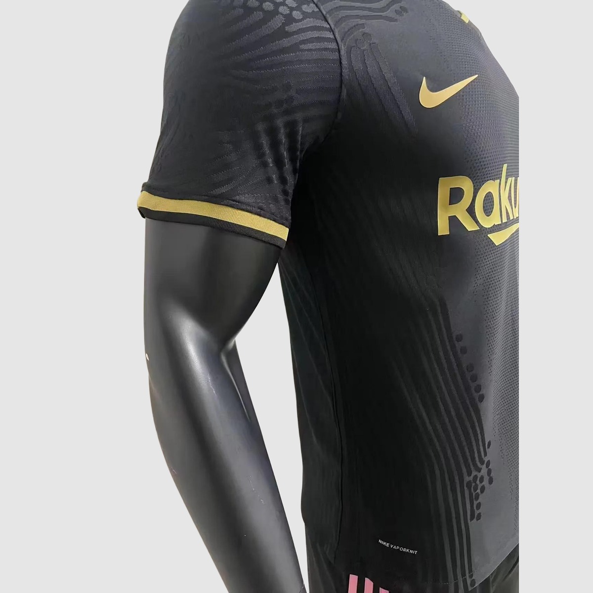 Barcellona Retro Away 2020/21 maglia giocatore nera oro S-XXL