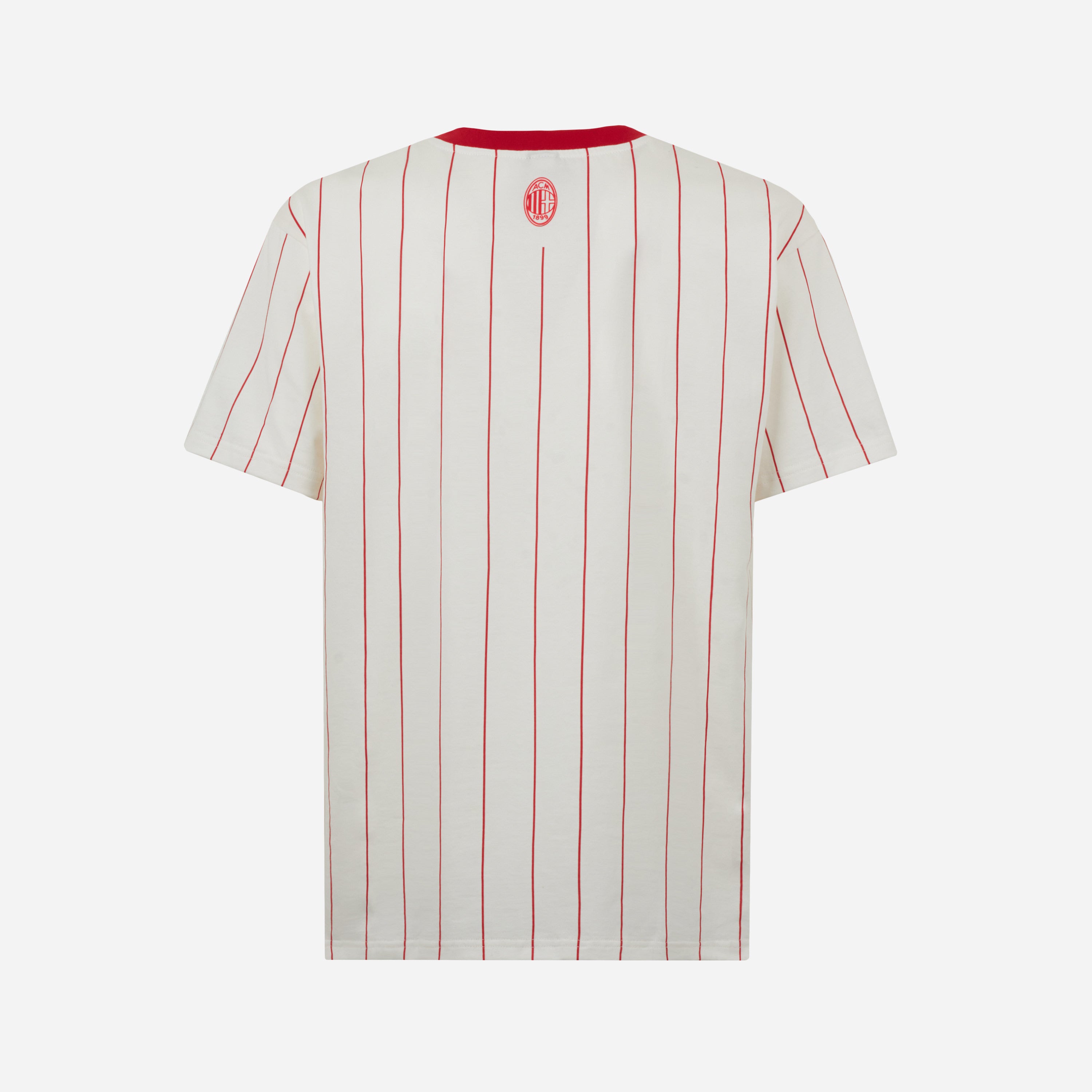 AC Milan Urban Collection Pin Stripe T-Shirt Maglietta Bianca