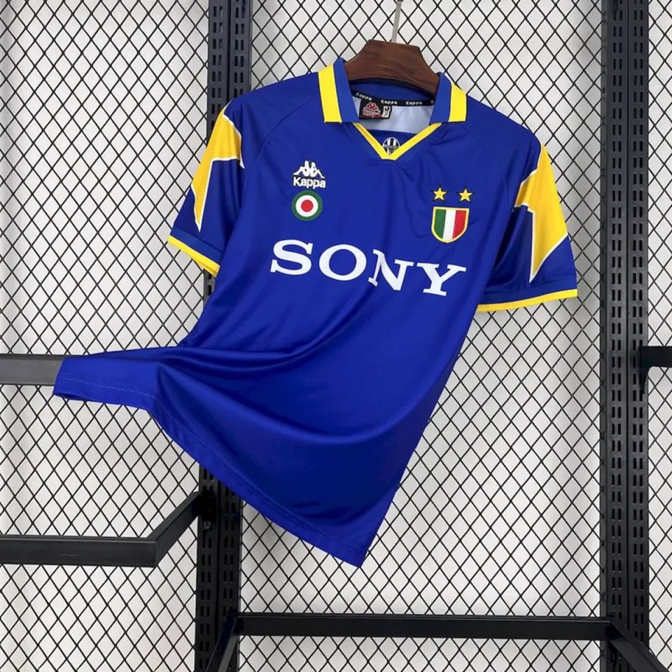 Juventus 1995/96 seconda maglia blu Kappa Sony