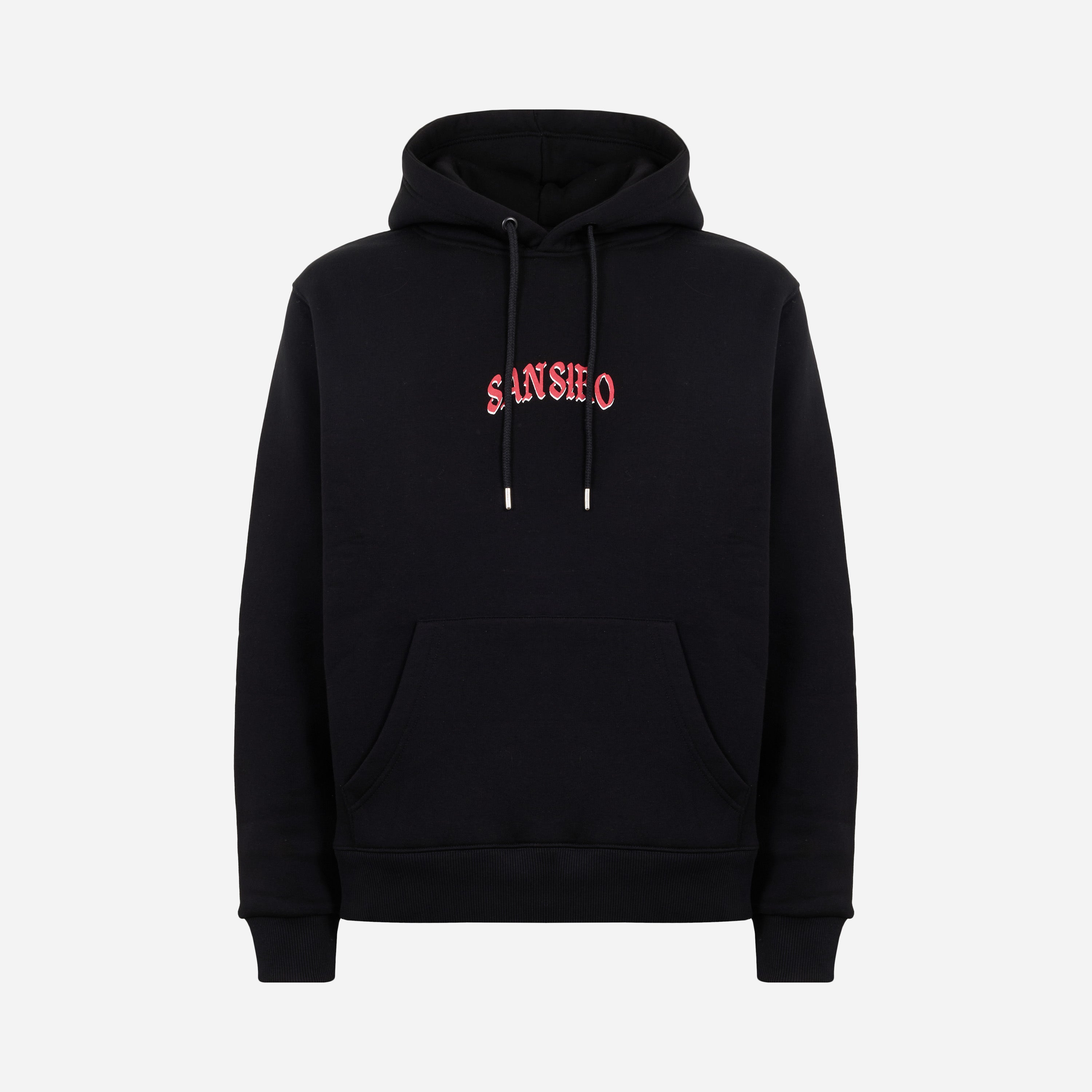 AC Milan San Siro felpa cappuccio nera comfort fit
