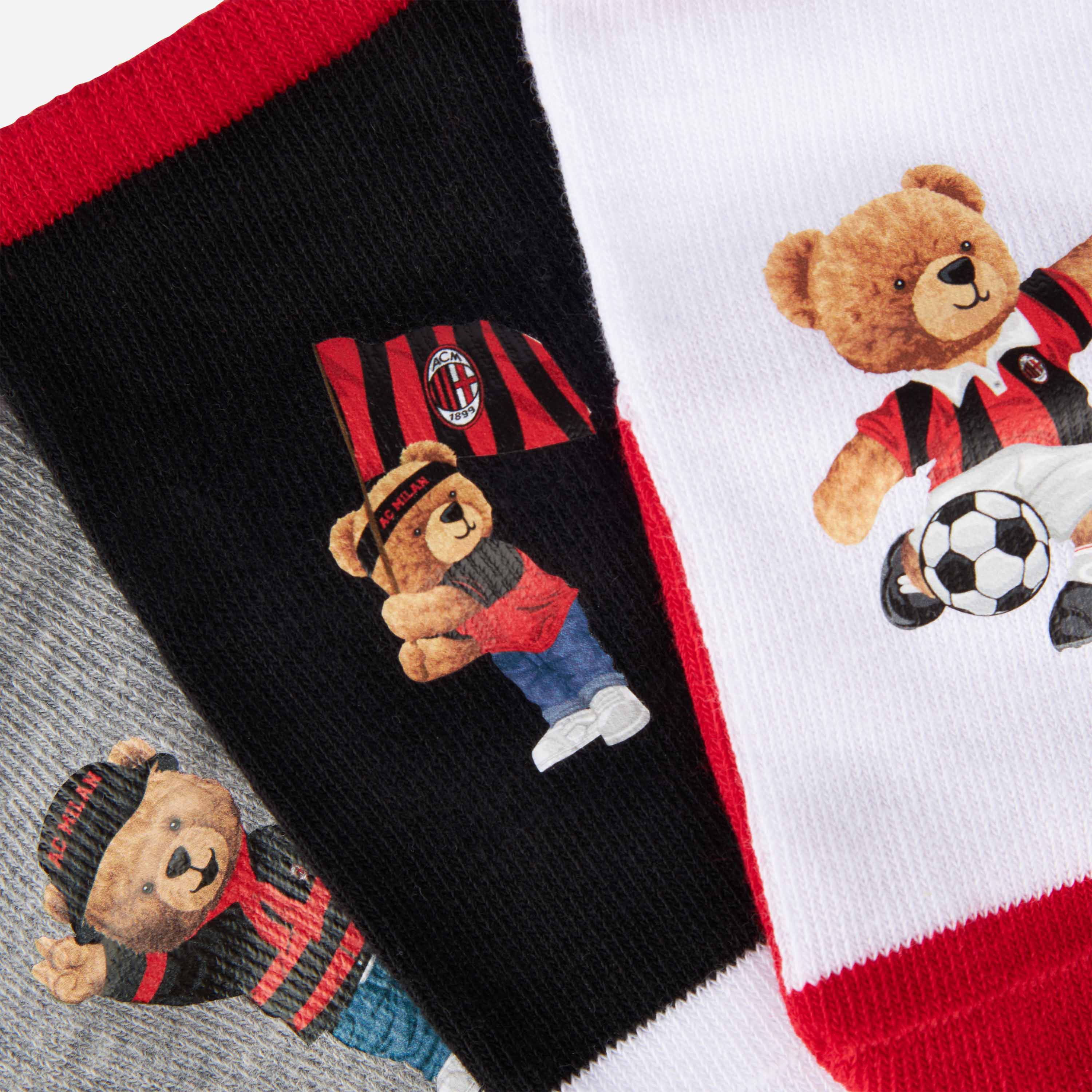 AC Milan Newborn Teddy calzini neonato box 3 paia