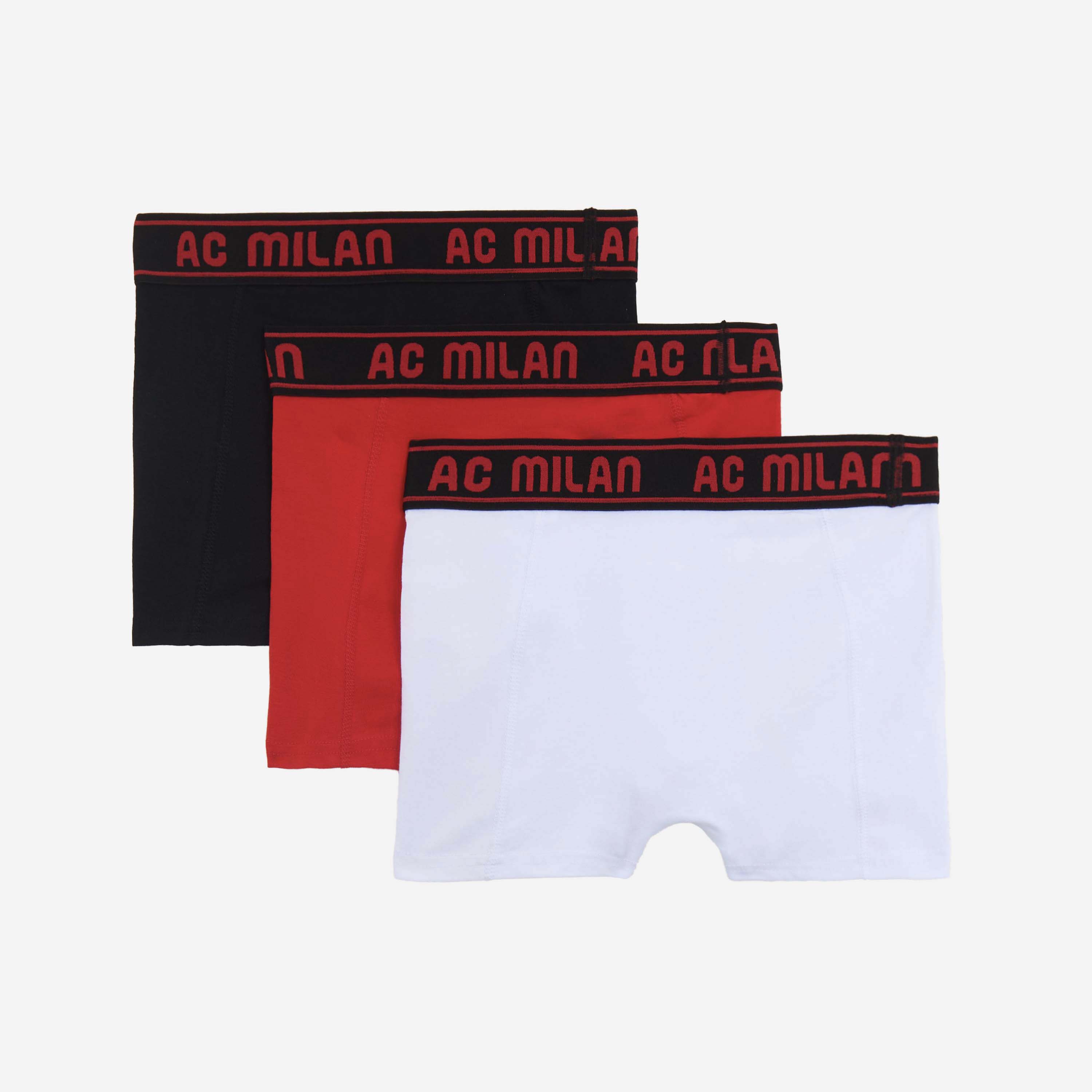 AC Milan Accessori set 3 boxer bambino cotone nero rosso