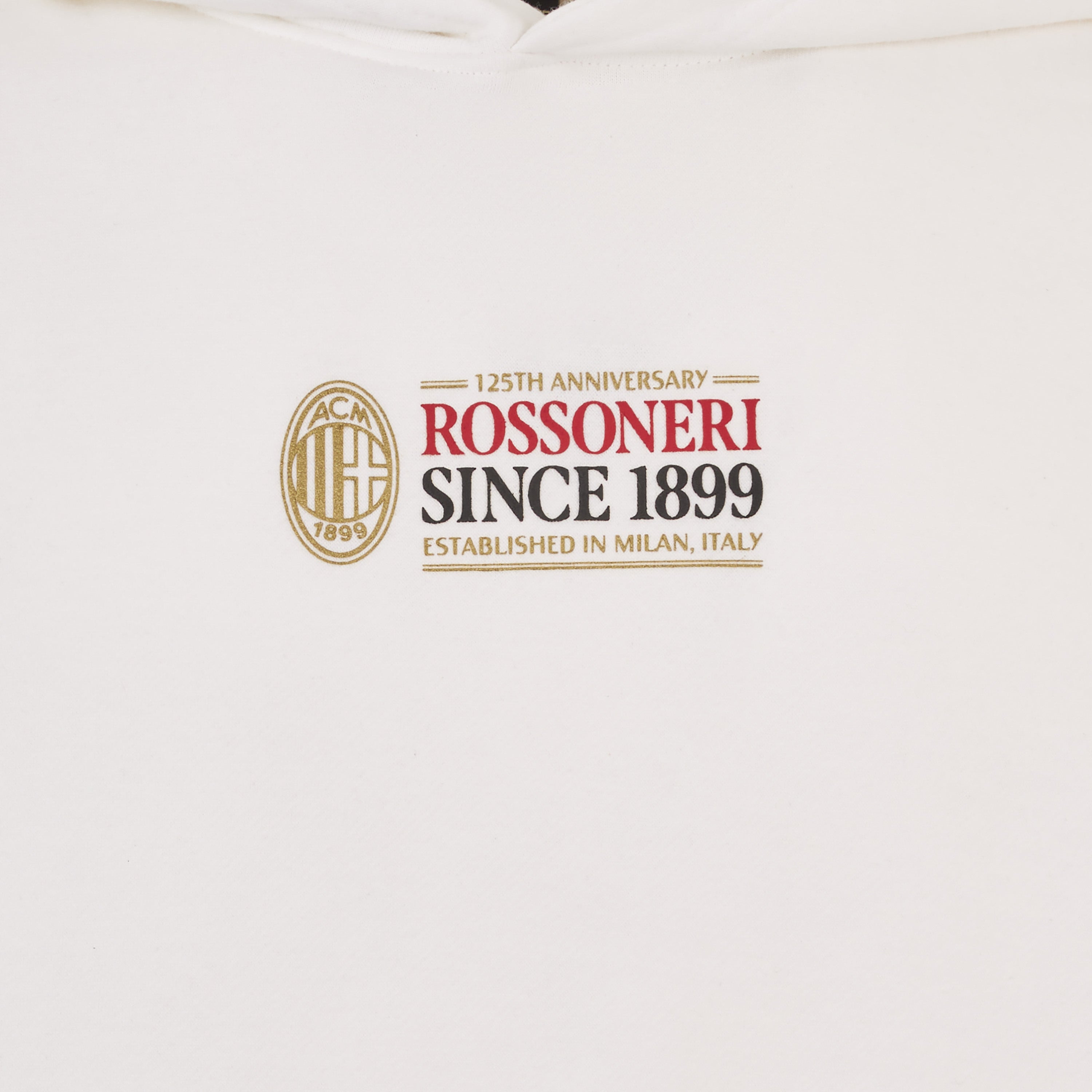 AC Milan Rossoneri Since 1899 felpa bianca con cappuccio
