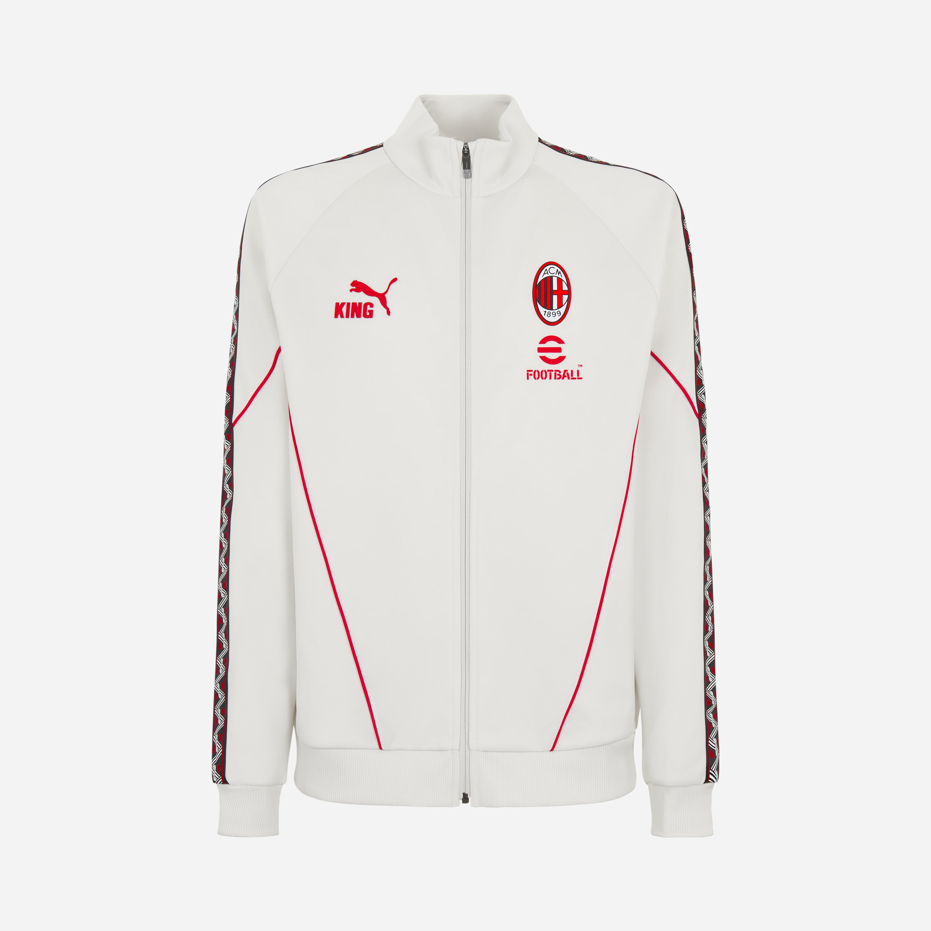 AC Milan King Collection giacca uomo bianca con zip