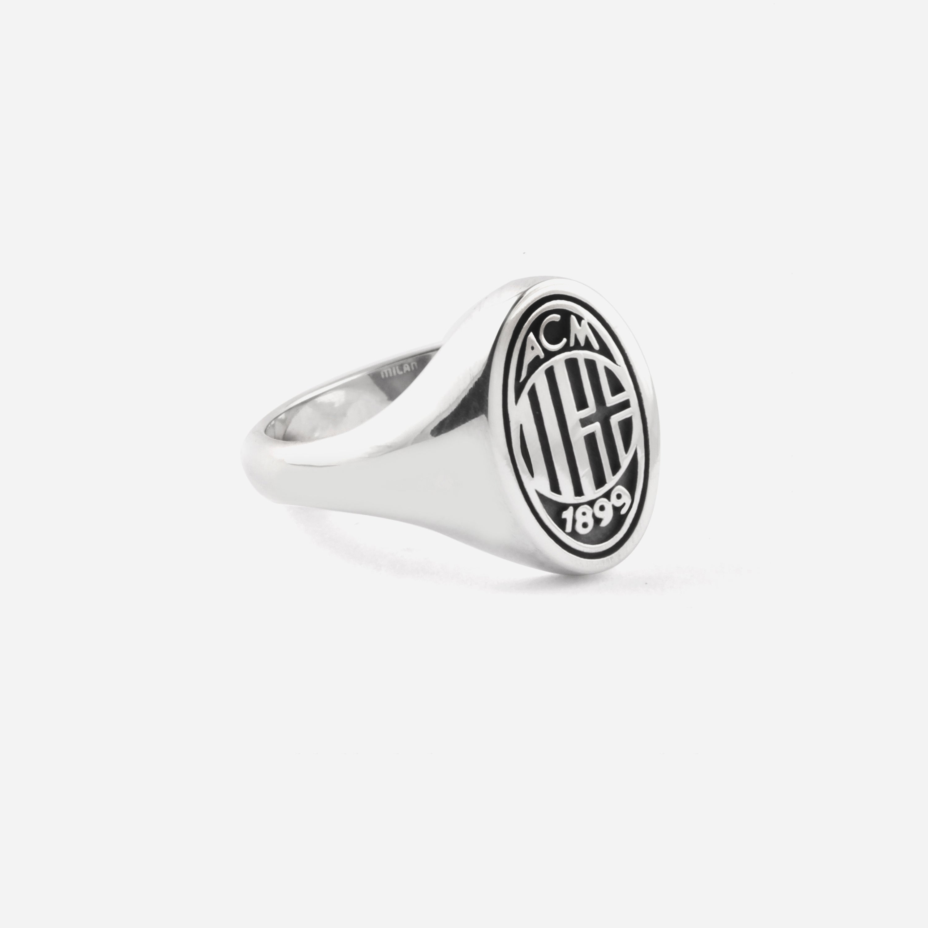 NOVE25 x Milan Anello Chevalier Logo Argento Unisex