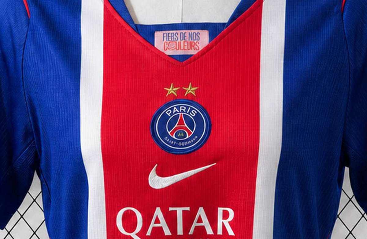 PSG Home 2026/27 maglia donna crop rossa blu