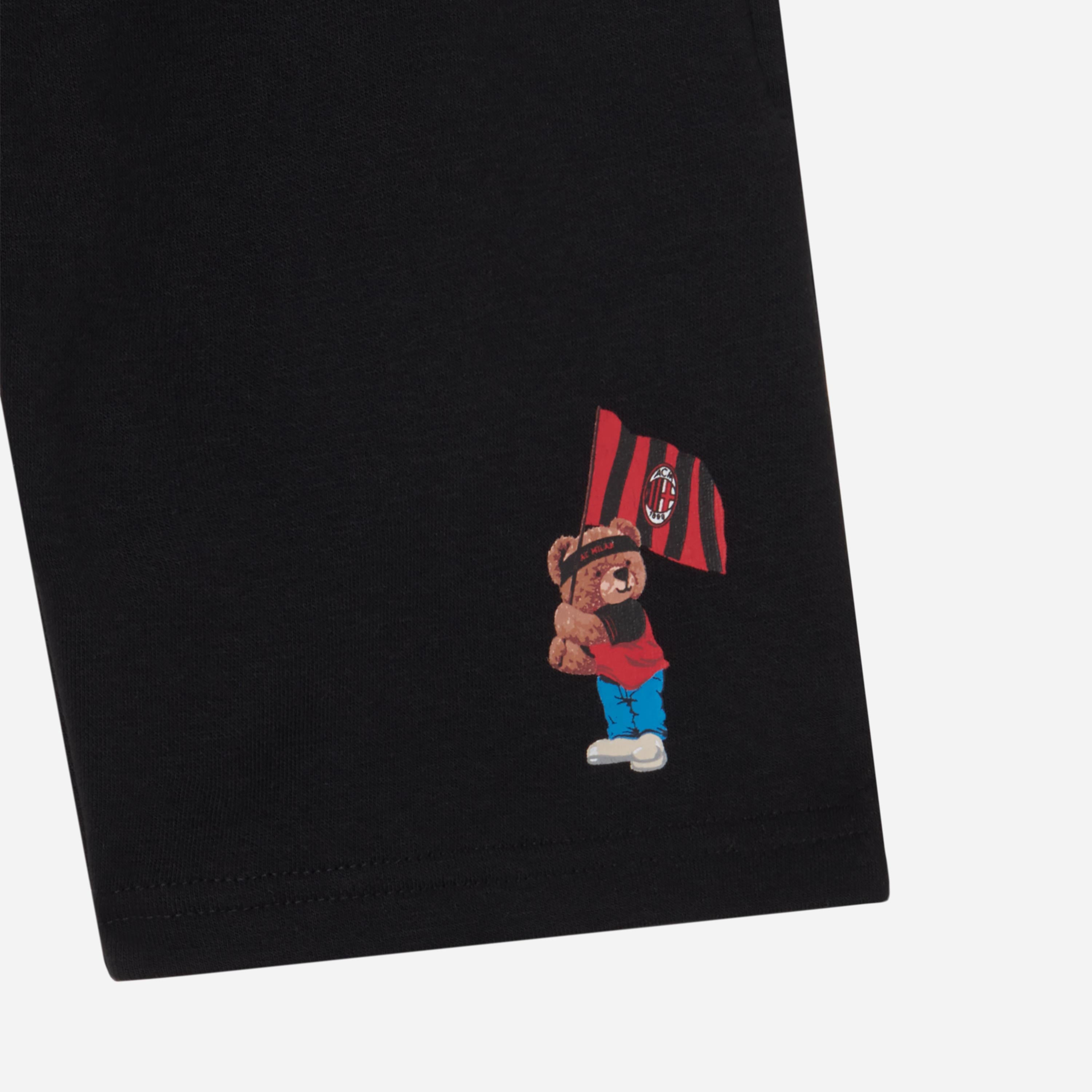 AC Milan Teddy Collection shorts bambino neri con grafica