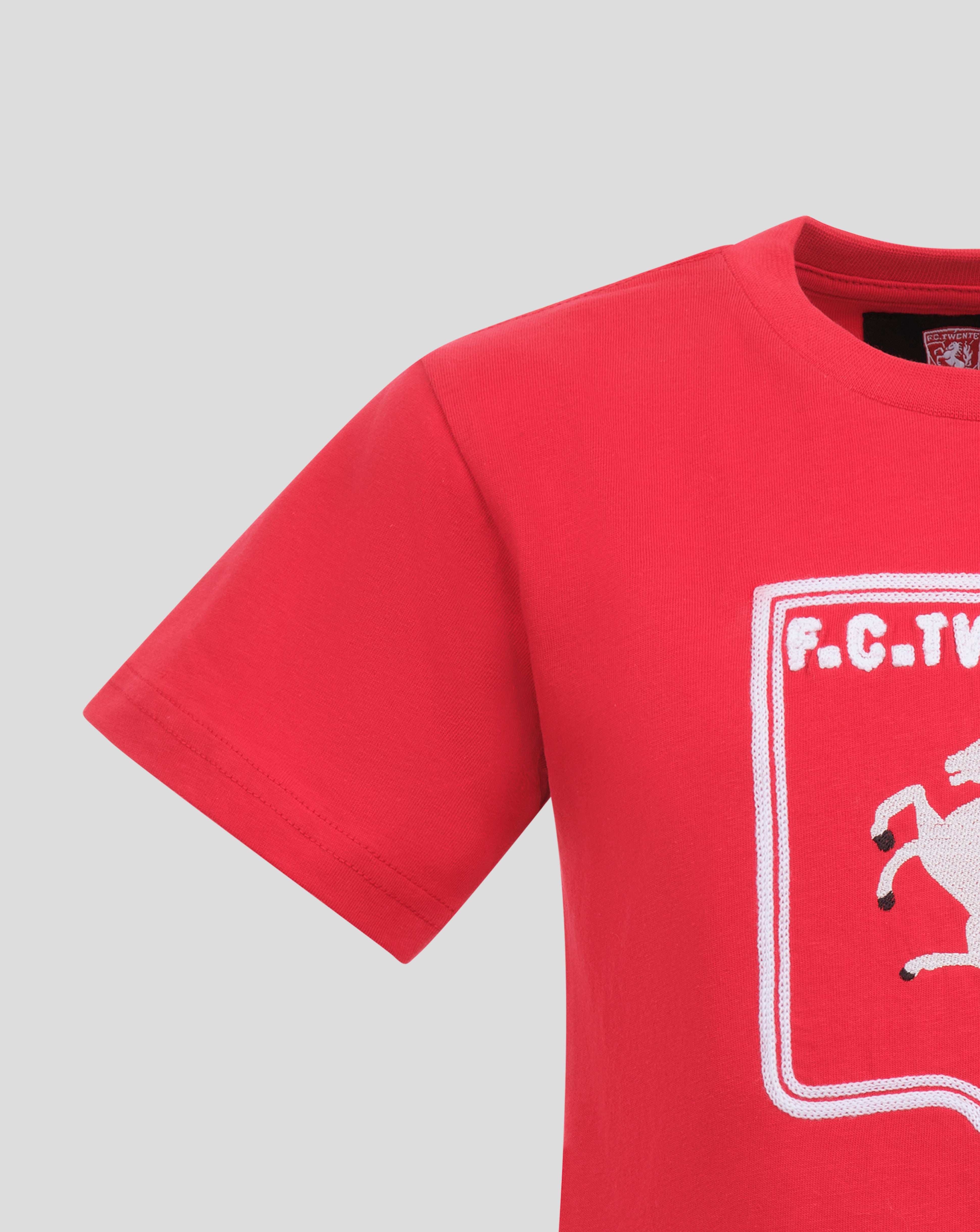Twente Copa Heritage T-Shirt Rossa L Logo Ricamato