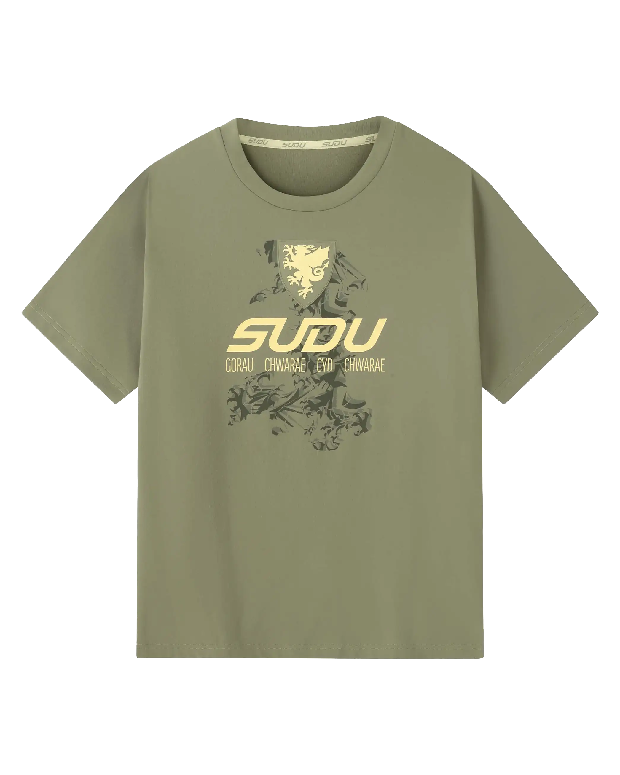 Wales Travel maglia SUDU 2026-27 donna verde oliva logo oro