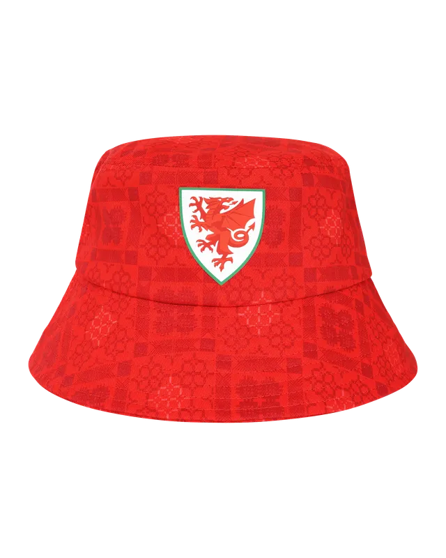 Wales SUDU 2026-28 bucket hat tifoso adulto rosso