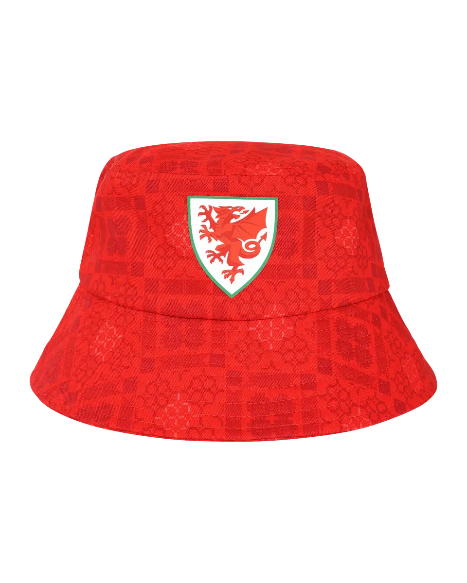 Wales SUDU 2026-28 bucket hat tifoso adulto rosso