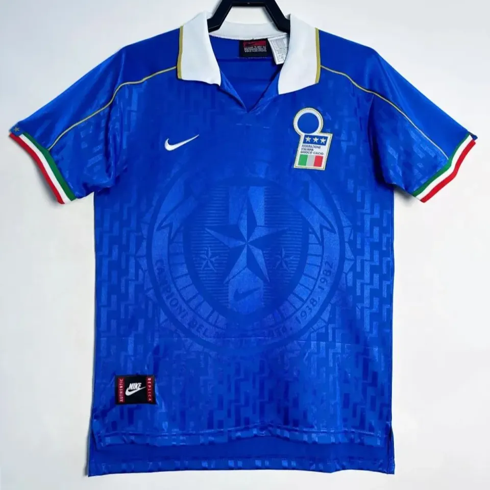 Tifoso Store Italia 1995 Retro maglia azzurra polo