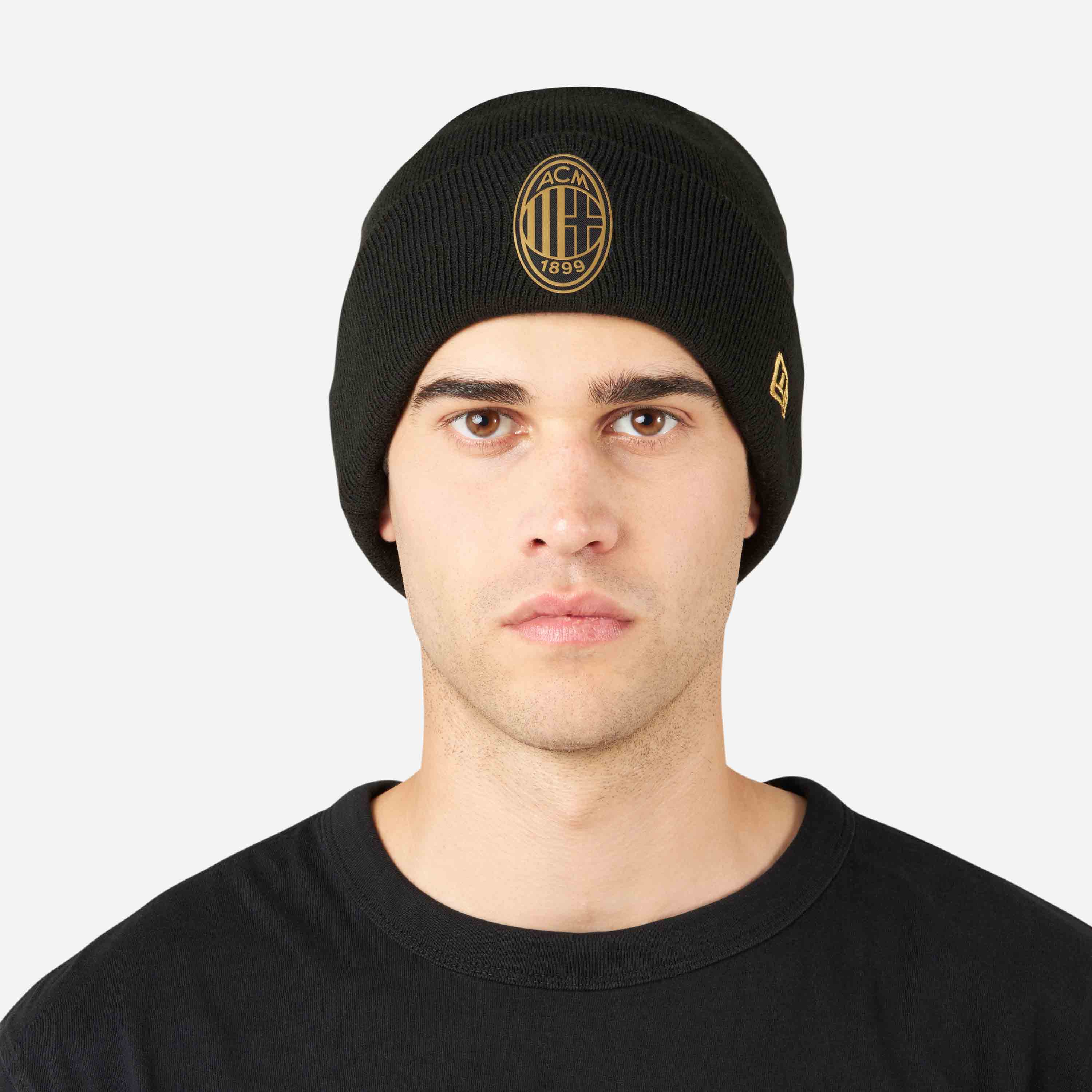 New Era x AC Milan Berretto Logo Invernale Nero