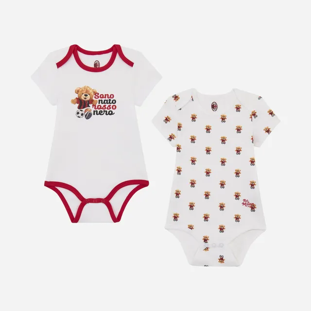 AC Milan Newborn Bodysuit Set body neonato cotone 2 pezzi