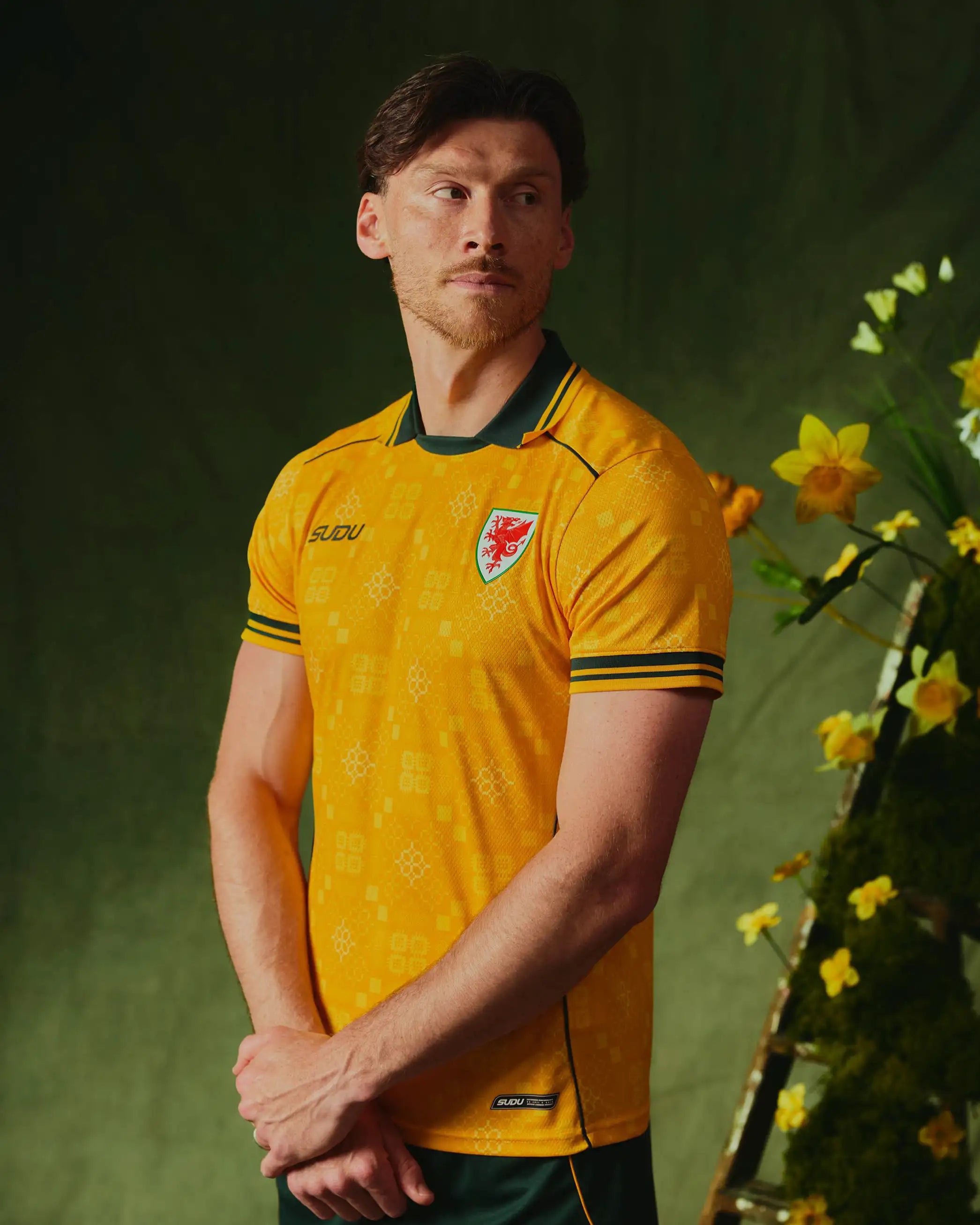 Wales SUDU Away Kit 2026-27 maglia gara pro uomo gialla