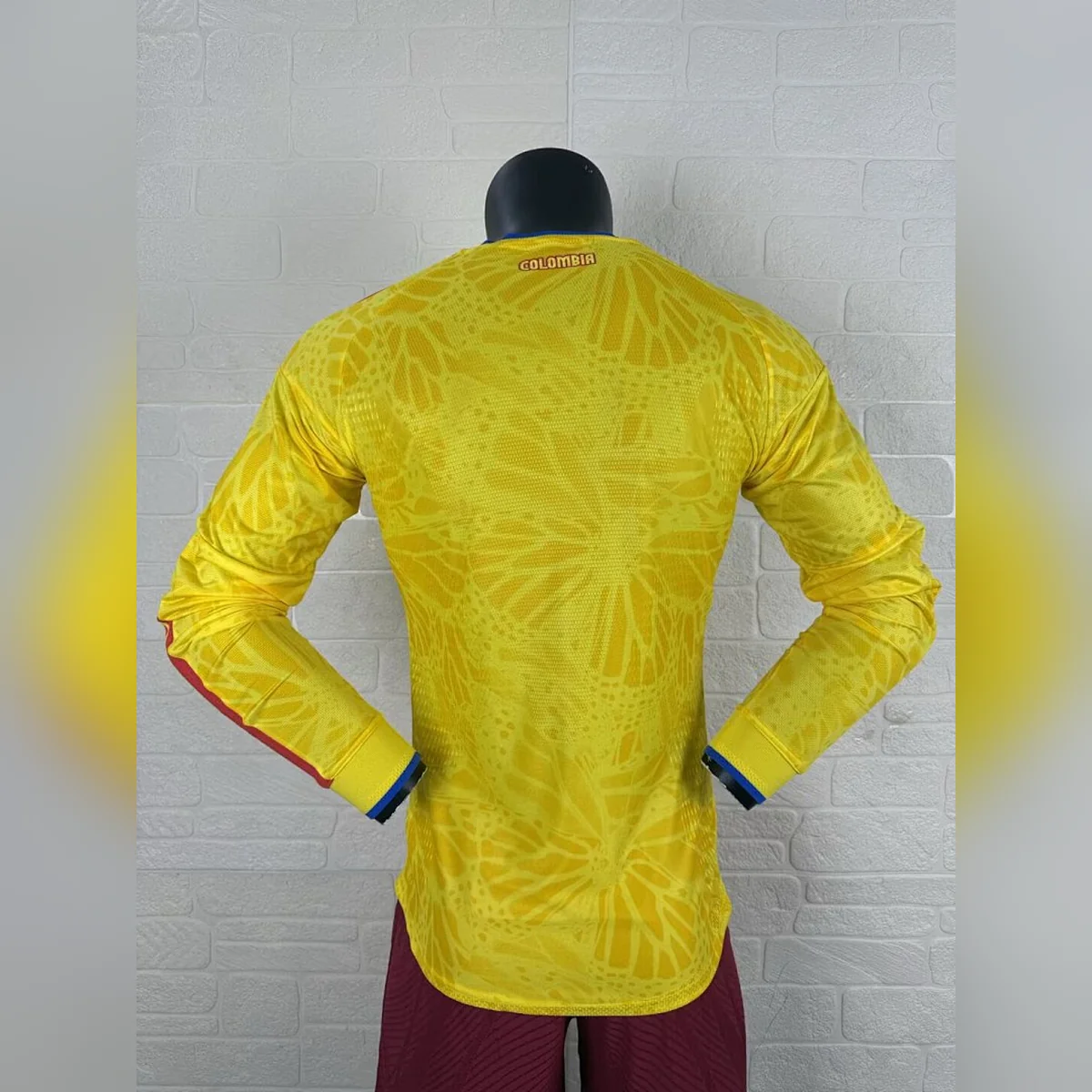 Tifoso Store Player Version Colombia Home Maglia Manica Lunga Gialla