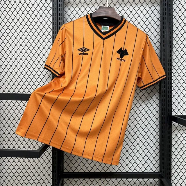Tifoso Store Maglie da Calcio Wolves Retro 1985/86 maglia arancione