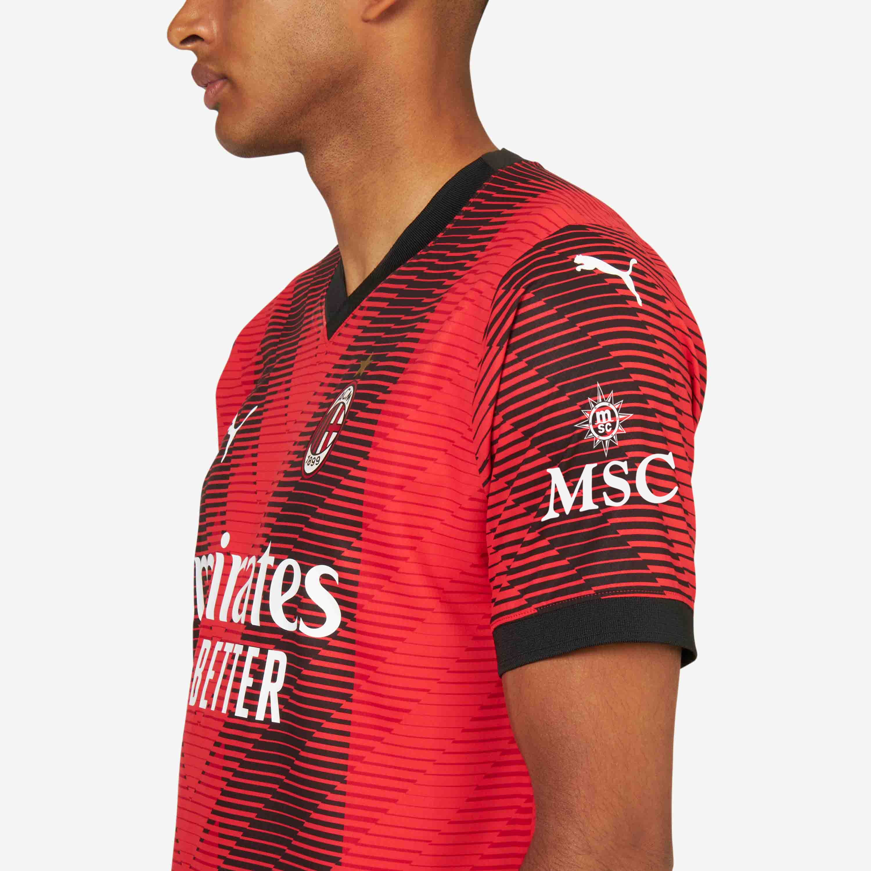 AC Milan Home Authentic 2023/24 maglia rossa nera