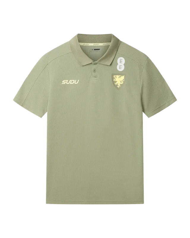 Wales Travel SUDU 2026-27 polo trasferta junior verde oliva JM