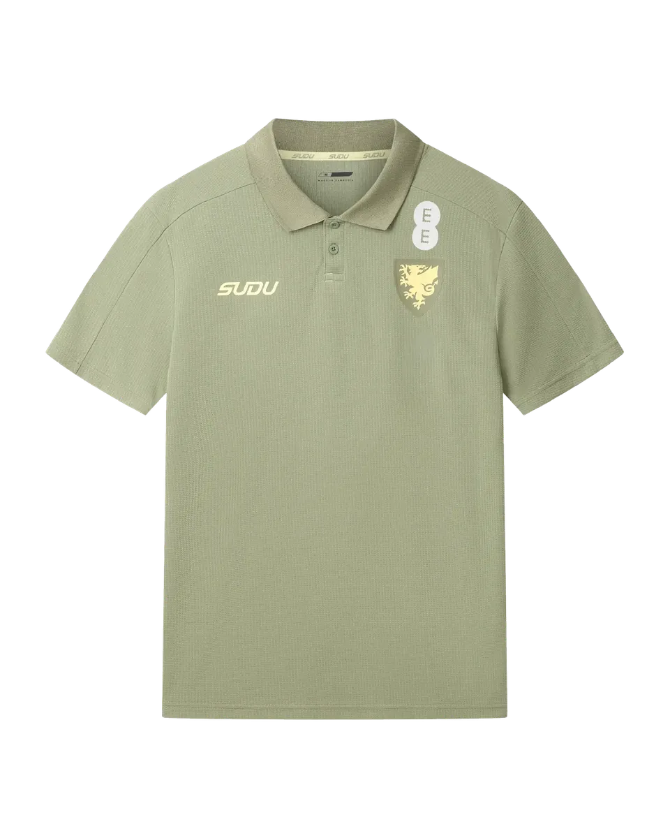 Wales Travel SUDU 2026-27 polo trasferta junior verde oliva JM