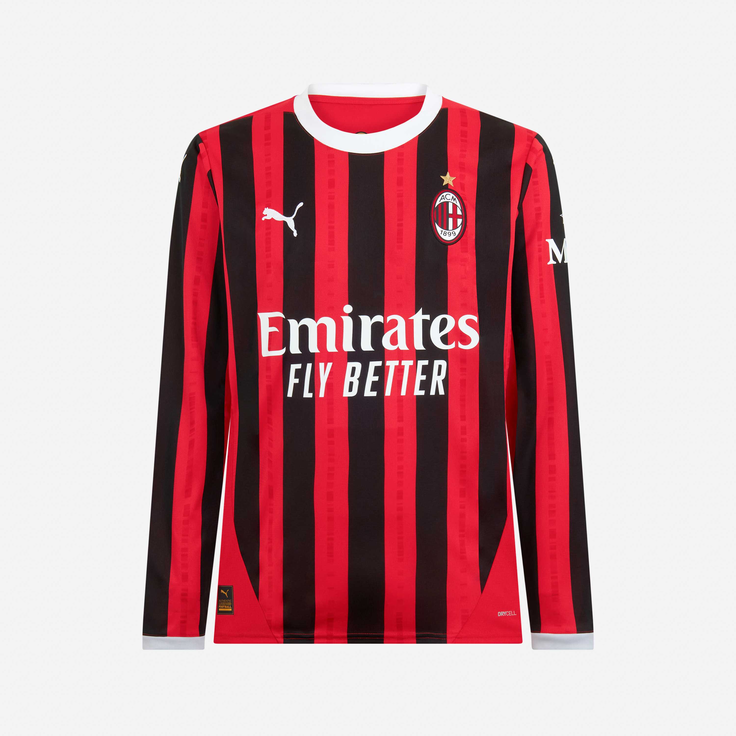 AC Milan 2024/25 Maglia Home Authentic Manica Lunga Uomo