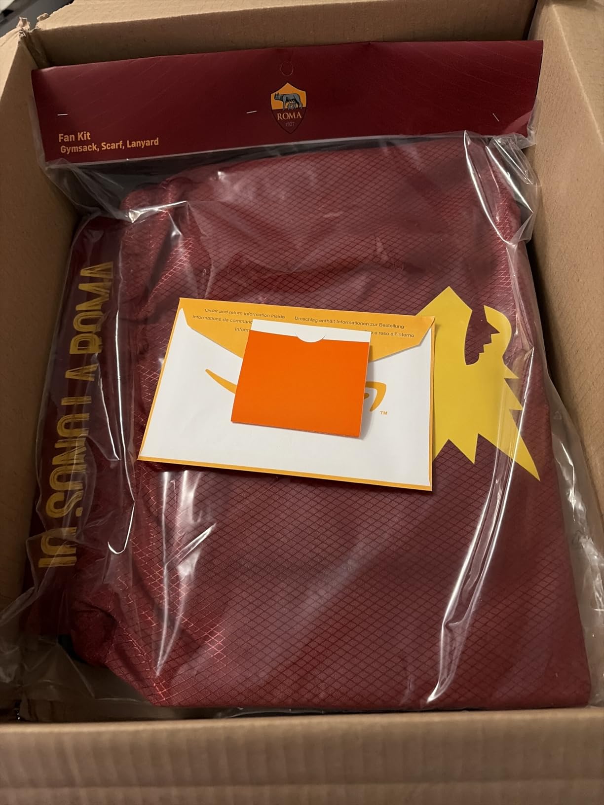 AS Roma Fan Kit set tifoso sciarpa gymsack