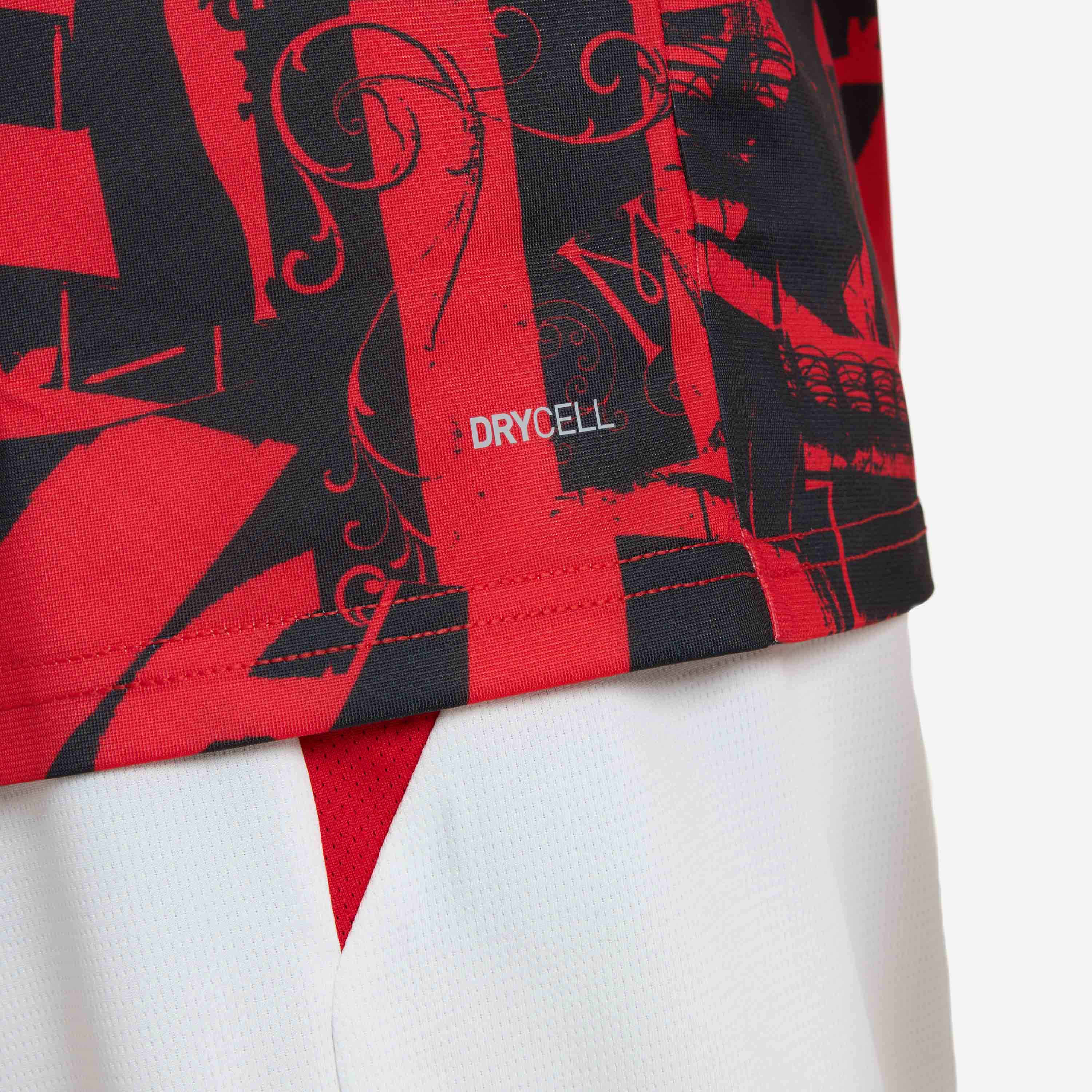 AC Milan Allenamento Milan Prematch 2026/27 top 1/4 zip rosso nero