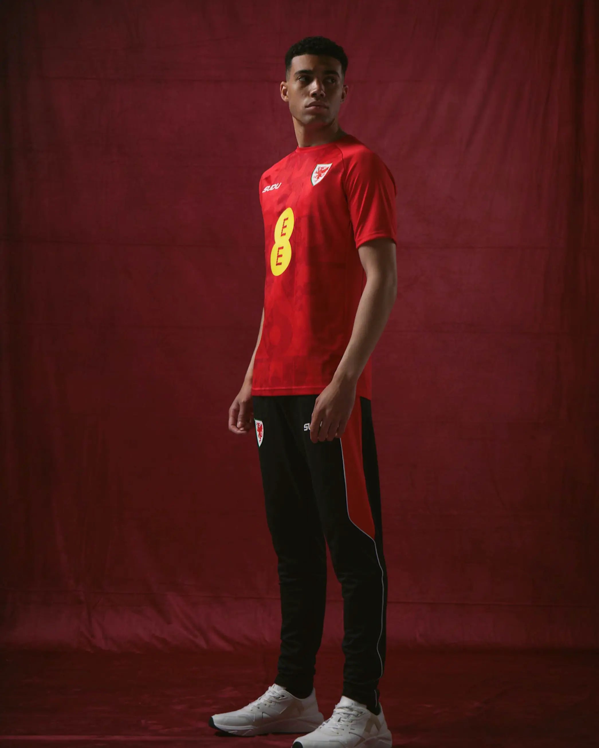Wales SUDU Pre-Match 2026-28 maglia da tifoso uomo rossa