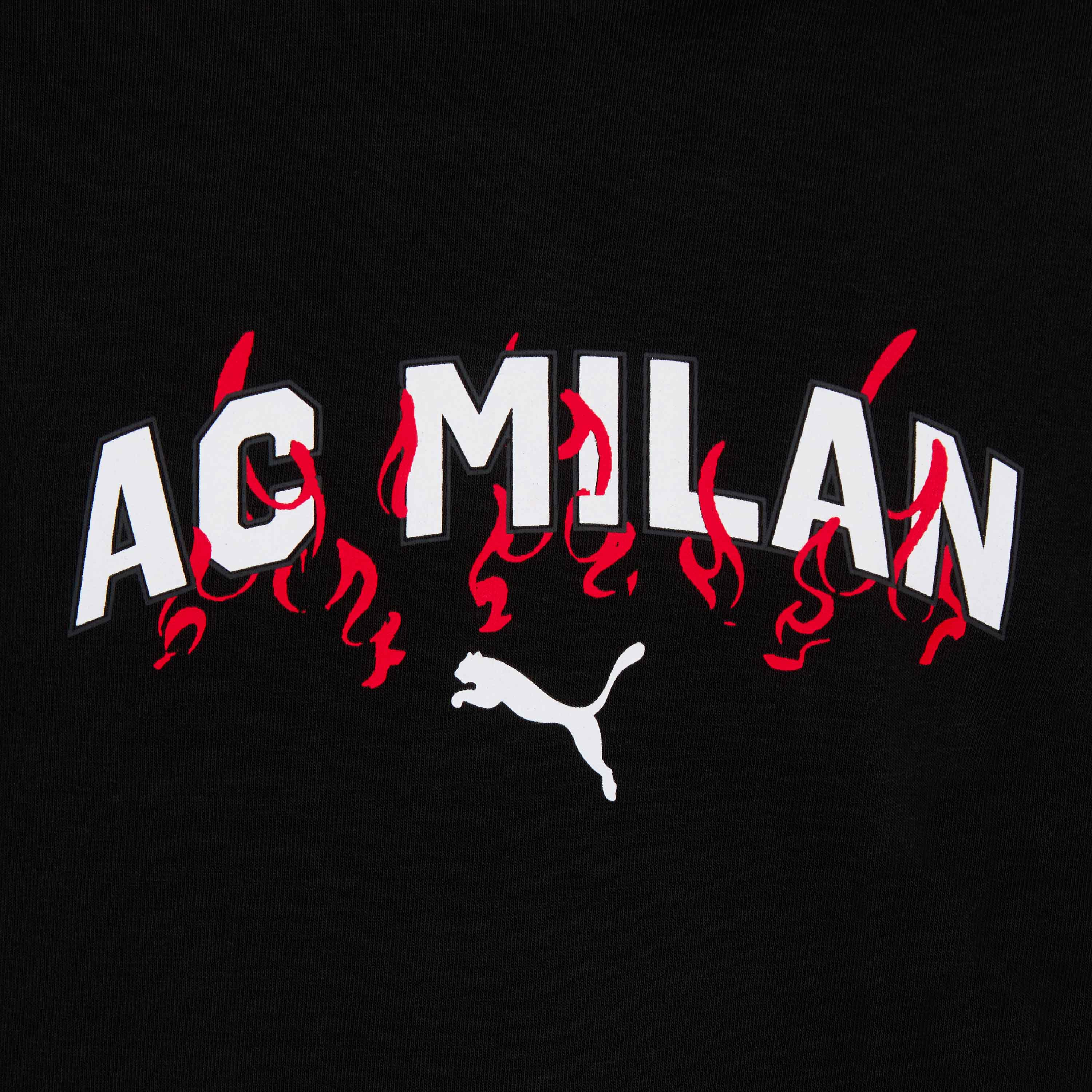AC Milan Culture Collection Black Hoodie felpa uomo nera cotone
